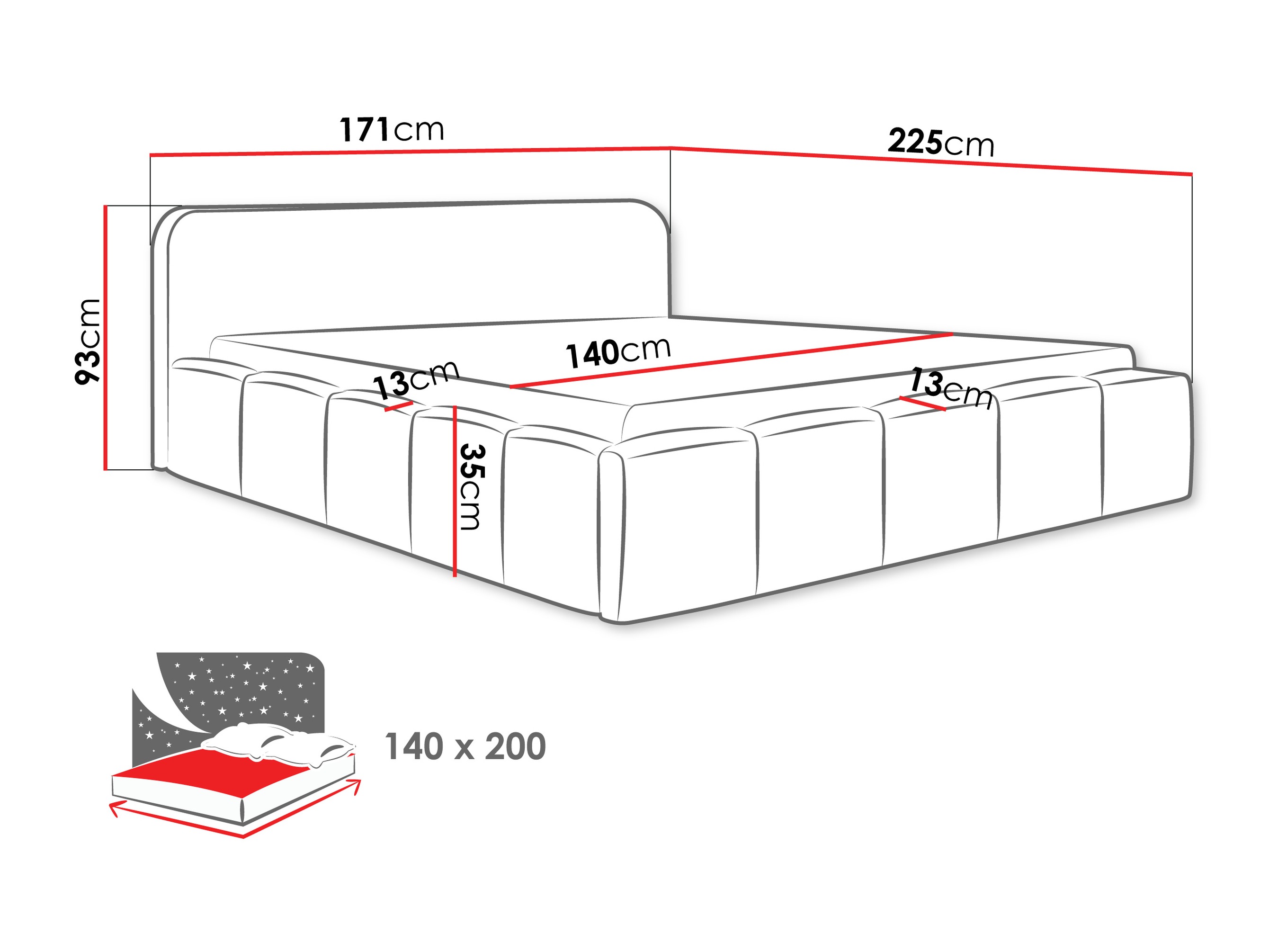 Letto TrendyNest 135 (Lambi 03)