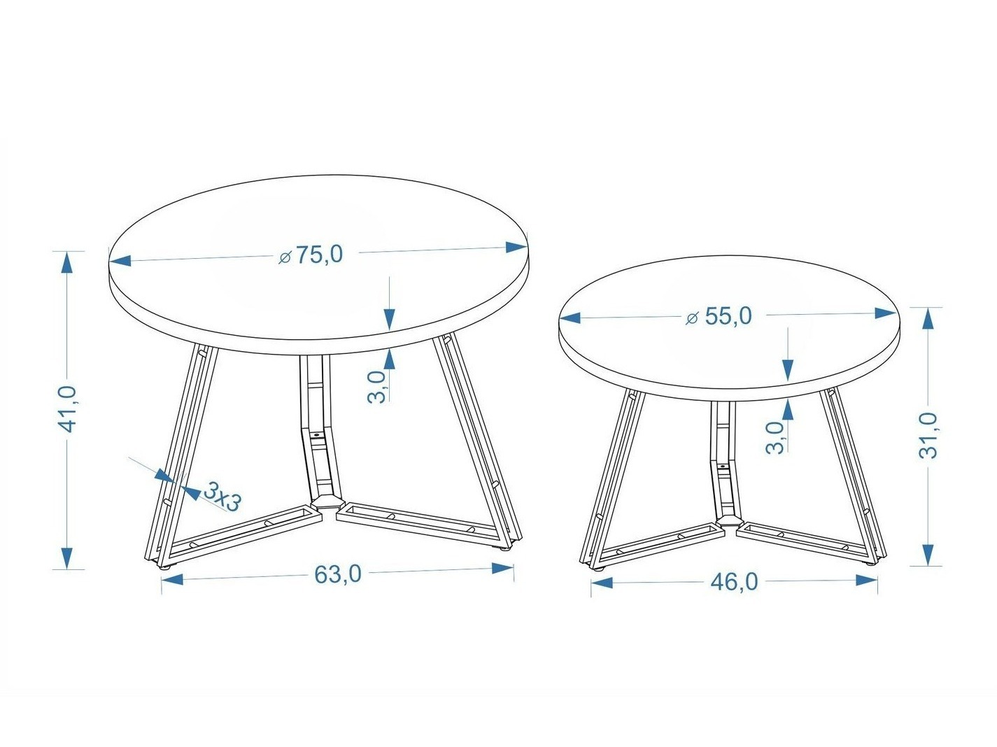 Set tavolino da caffè Houston 2184