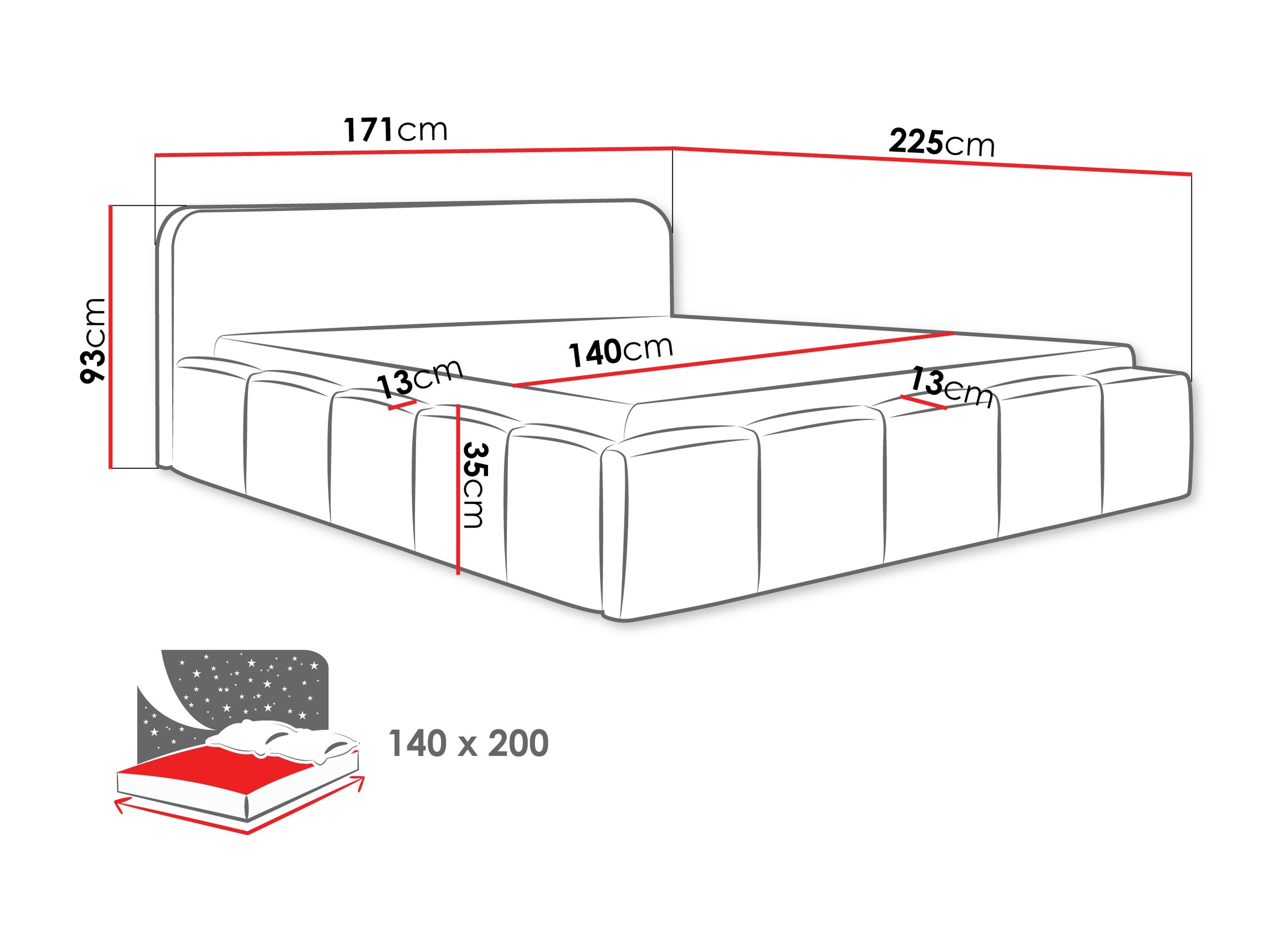 Letto TrendyNest 135 (Lambi 04)