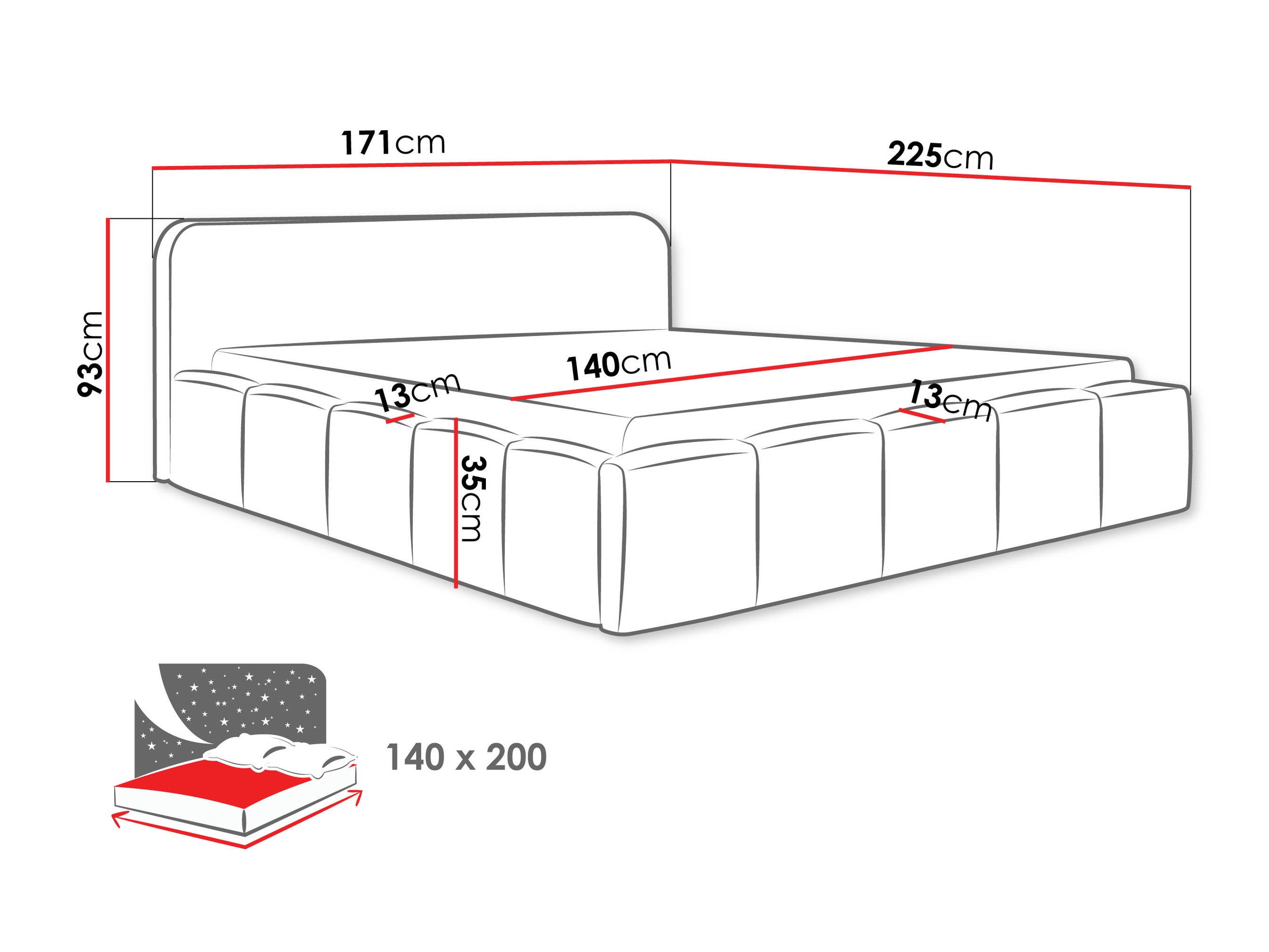 Letto TrendyNest 135 (Lambi 11)