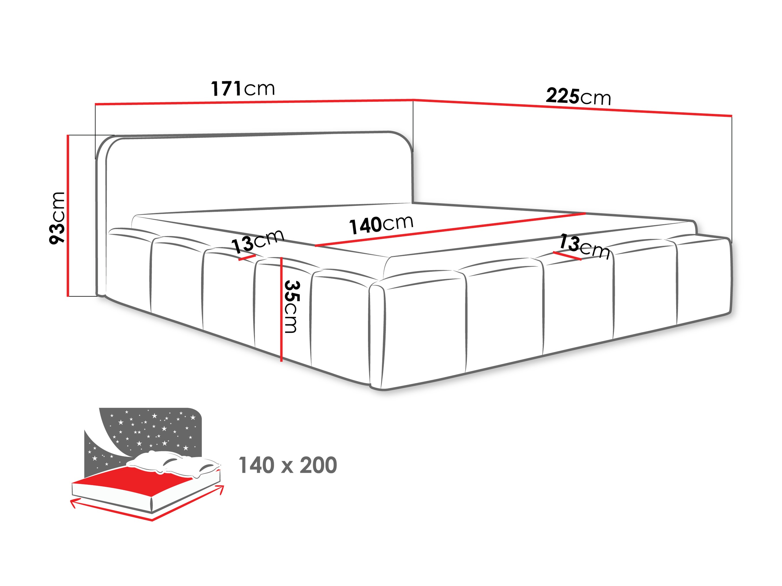 Letto TrendyNest 135 (Lambi 12)