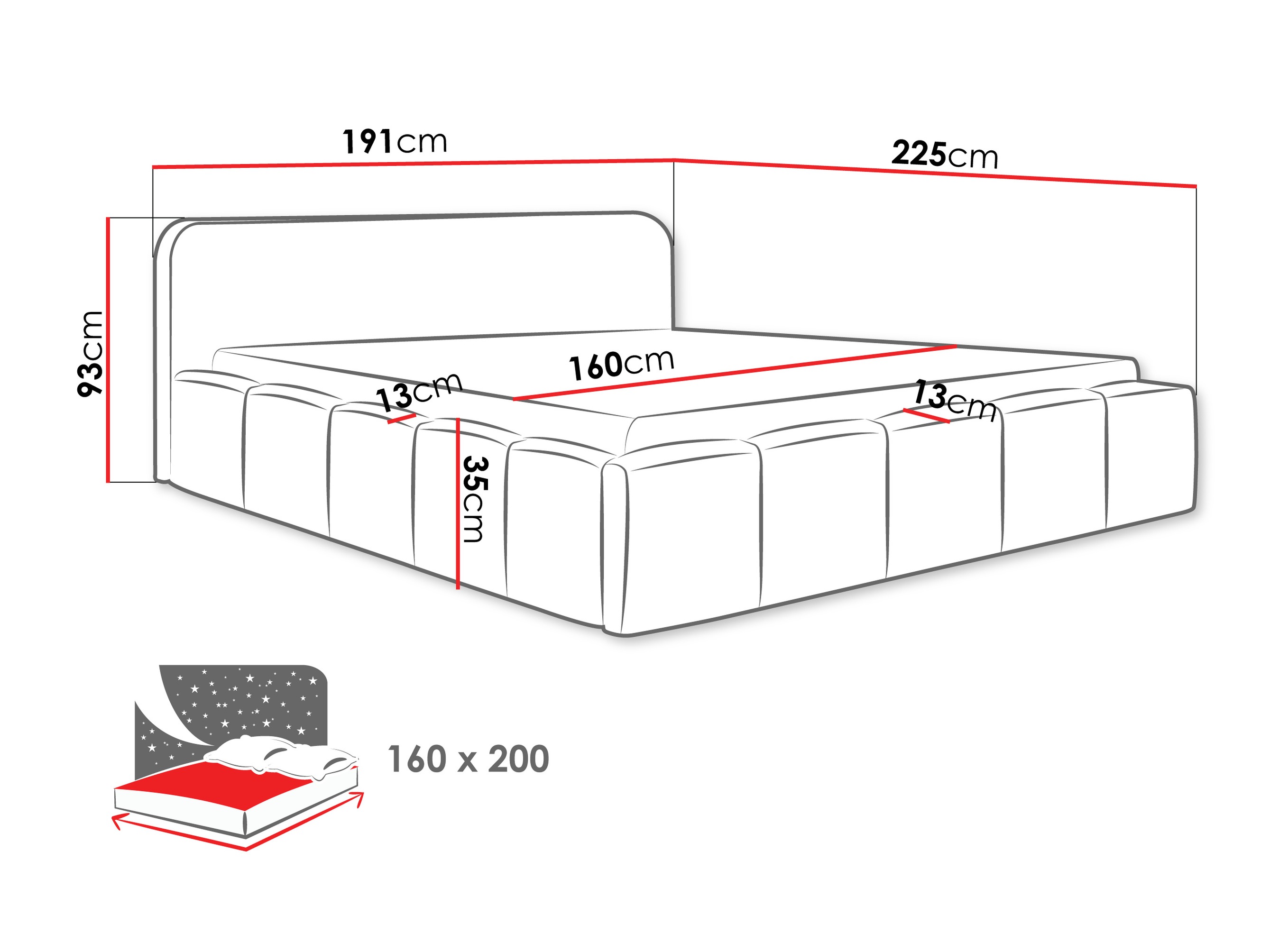 Letto TrendyNest 135 (Lambi 12)