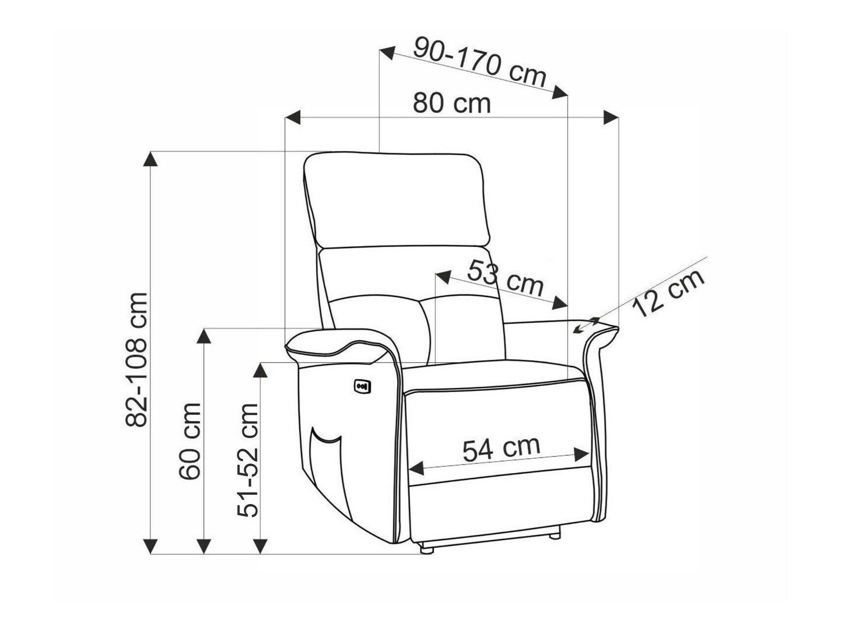 Poltrona regolabile Houston 1543 (Bluvel 4215)