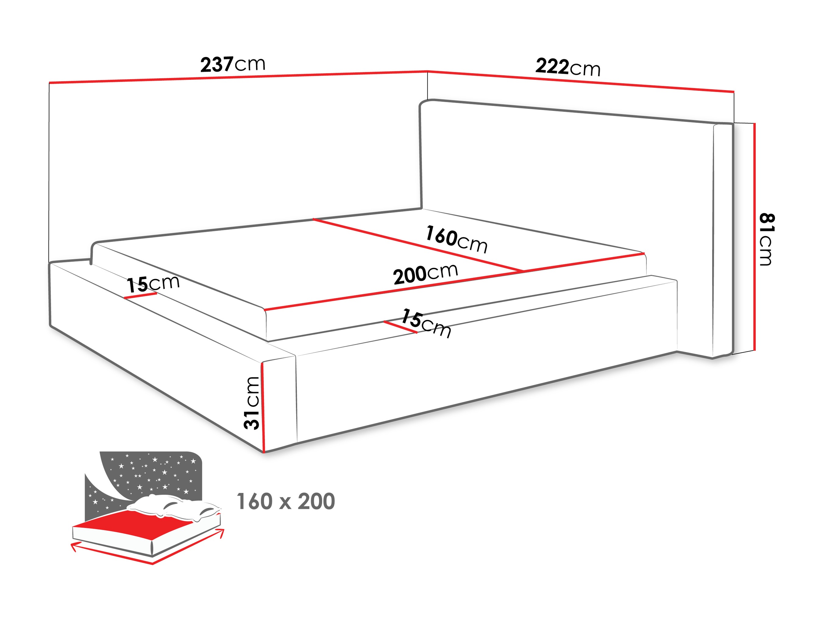 Letto TrendyNest 136 (Lumo 40)