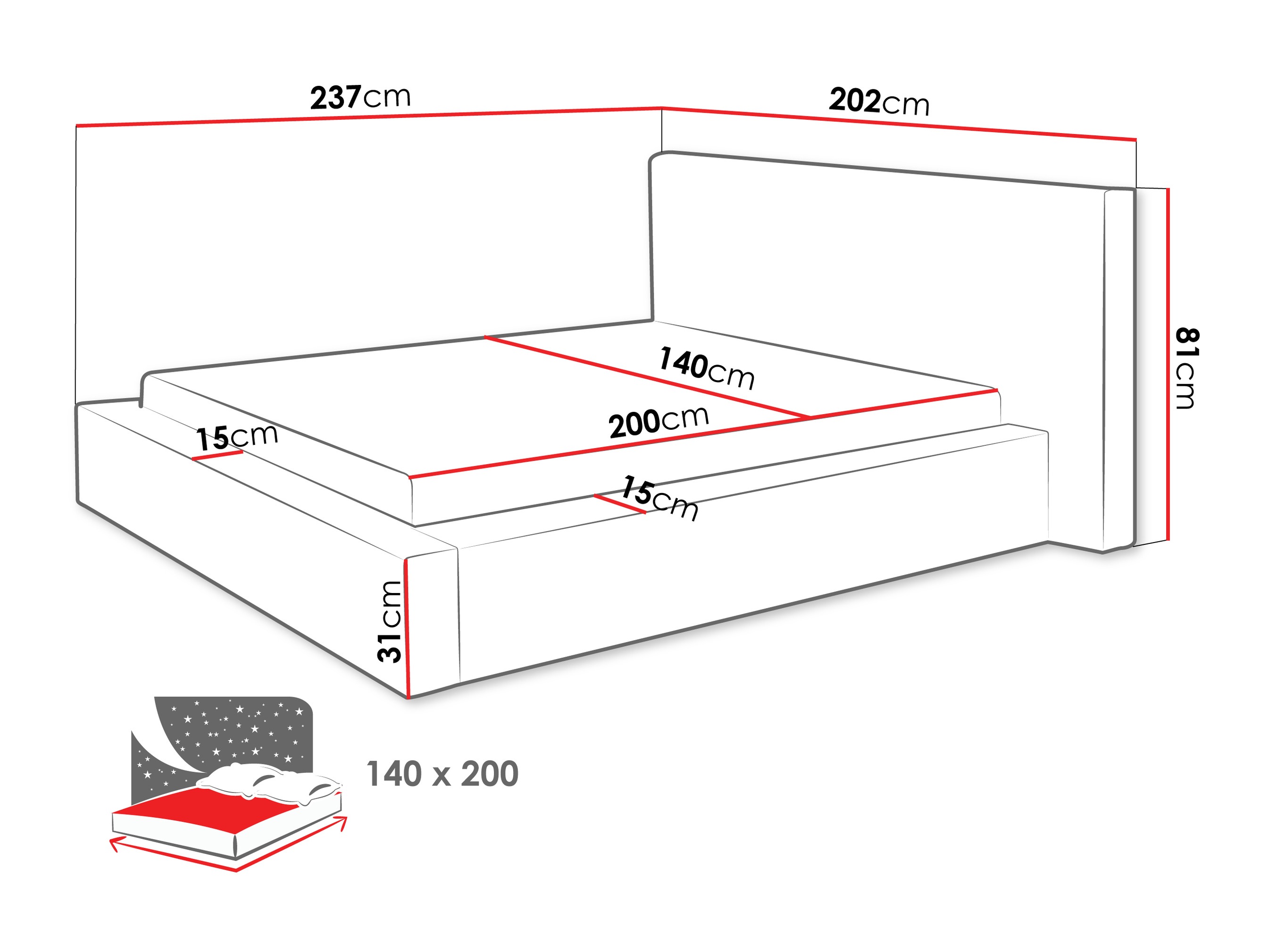 Letto TrendyNest 136 (Lumo 65)