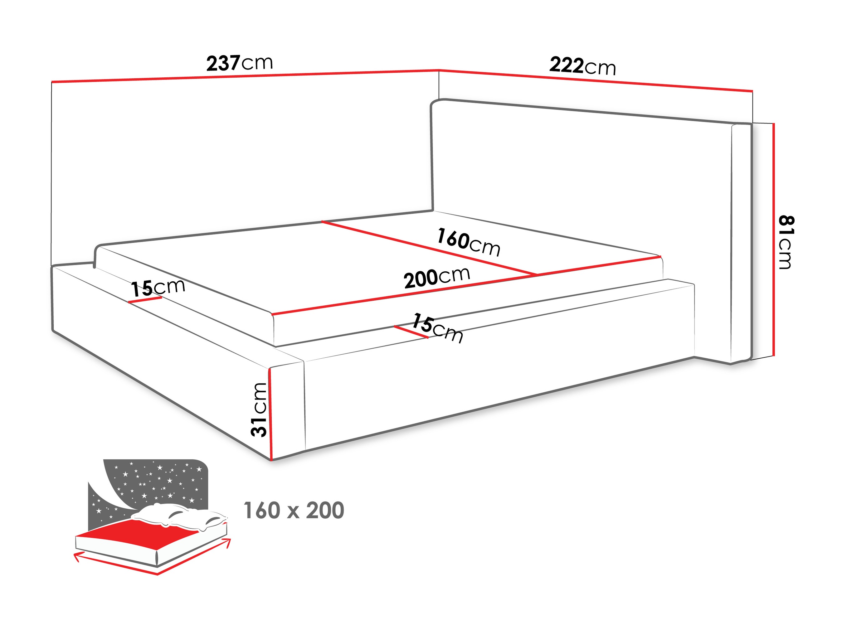 Letto TrendyNest 136 (Lumo 75)