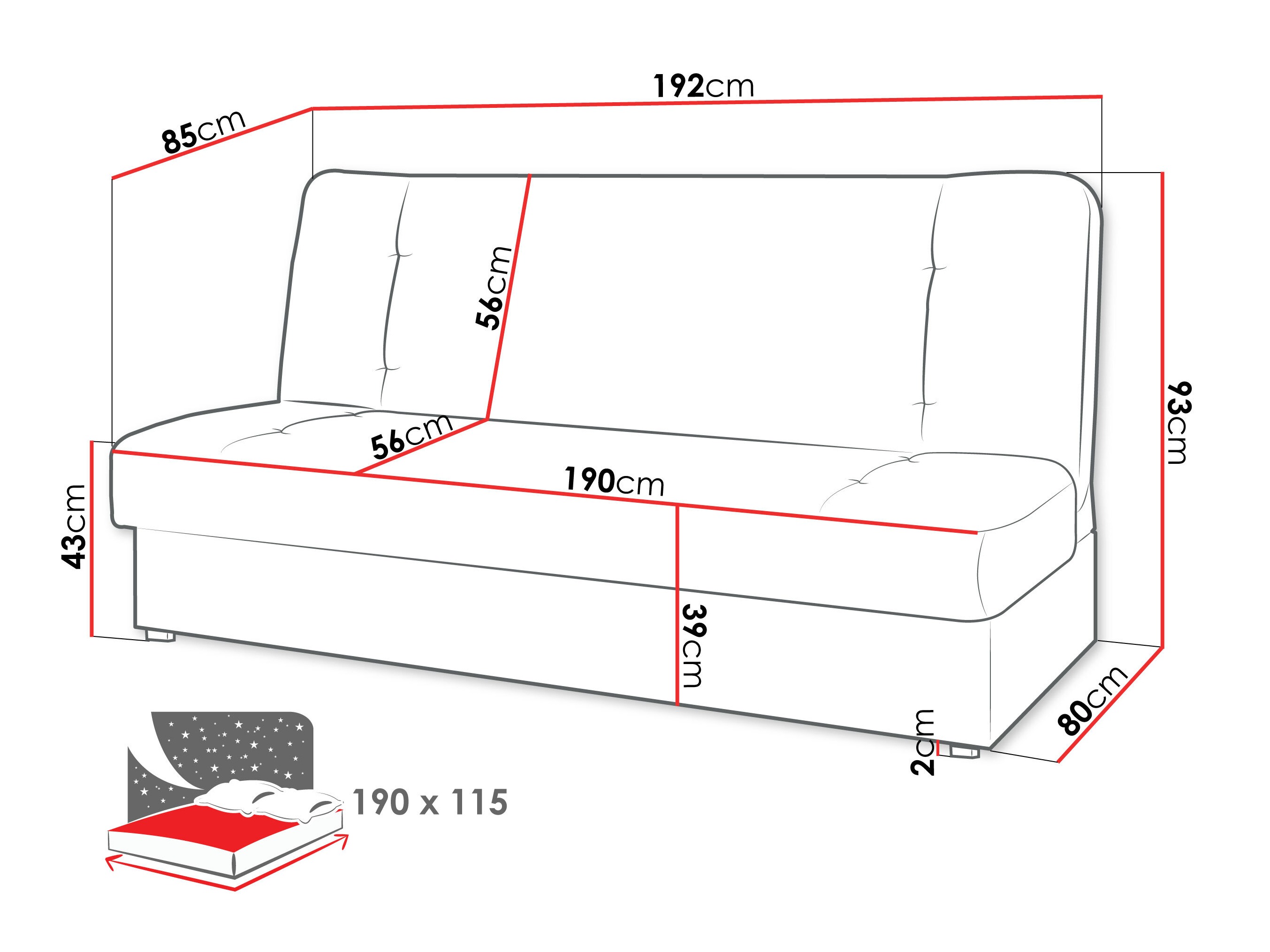 Divano letto Sapies (Lawa 01)