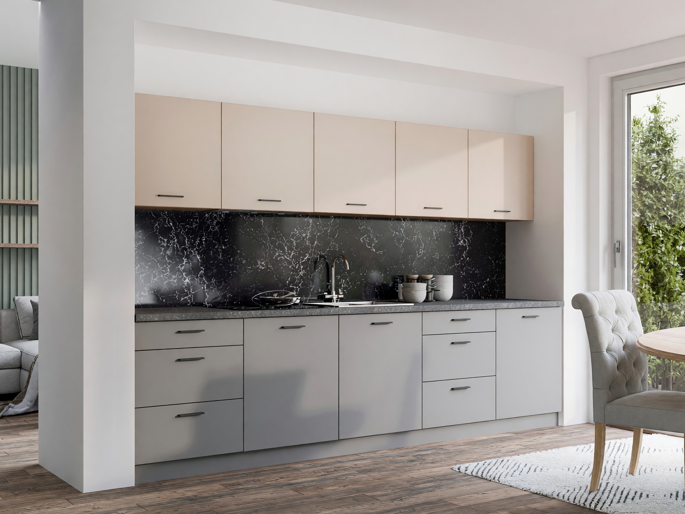 Set da cucina modulare Ati Cashmere Grey 101