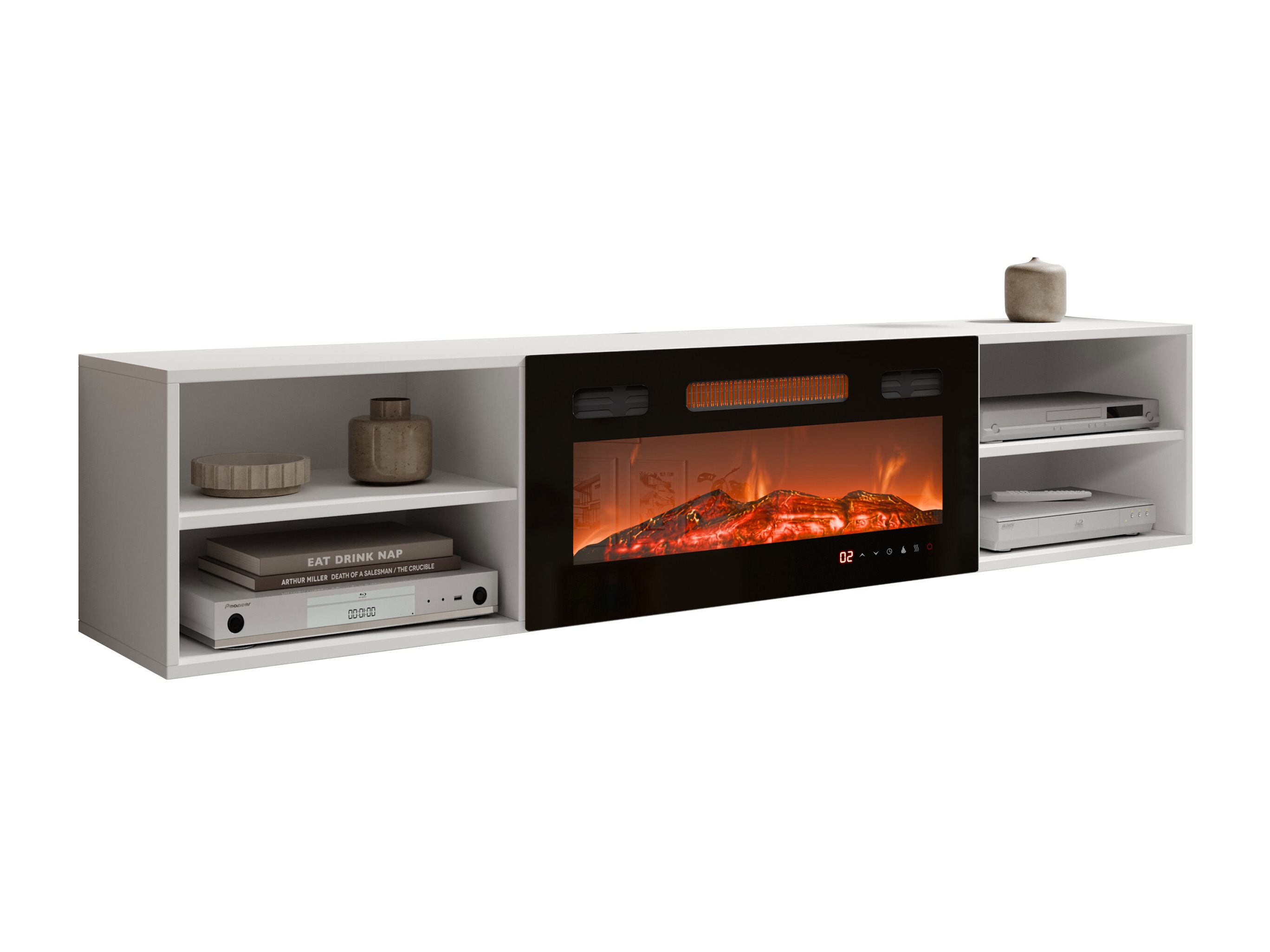 Mobile porta TV Charlotte 190 (Bianco + Nero)