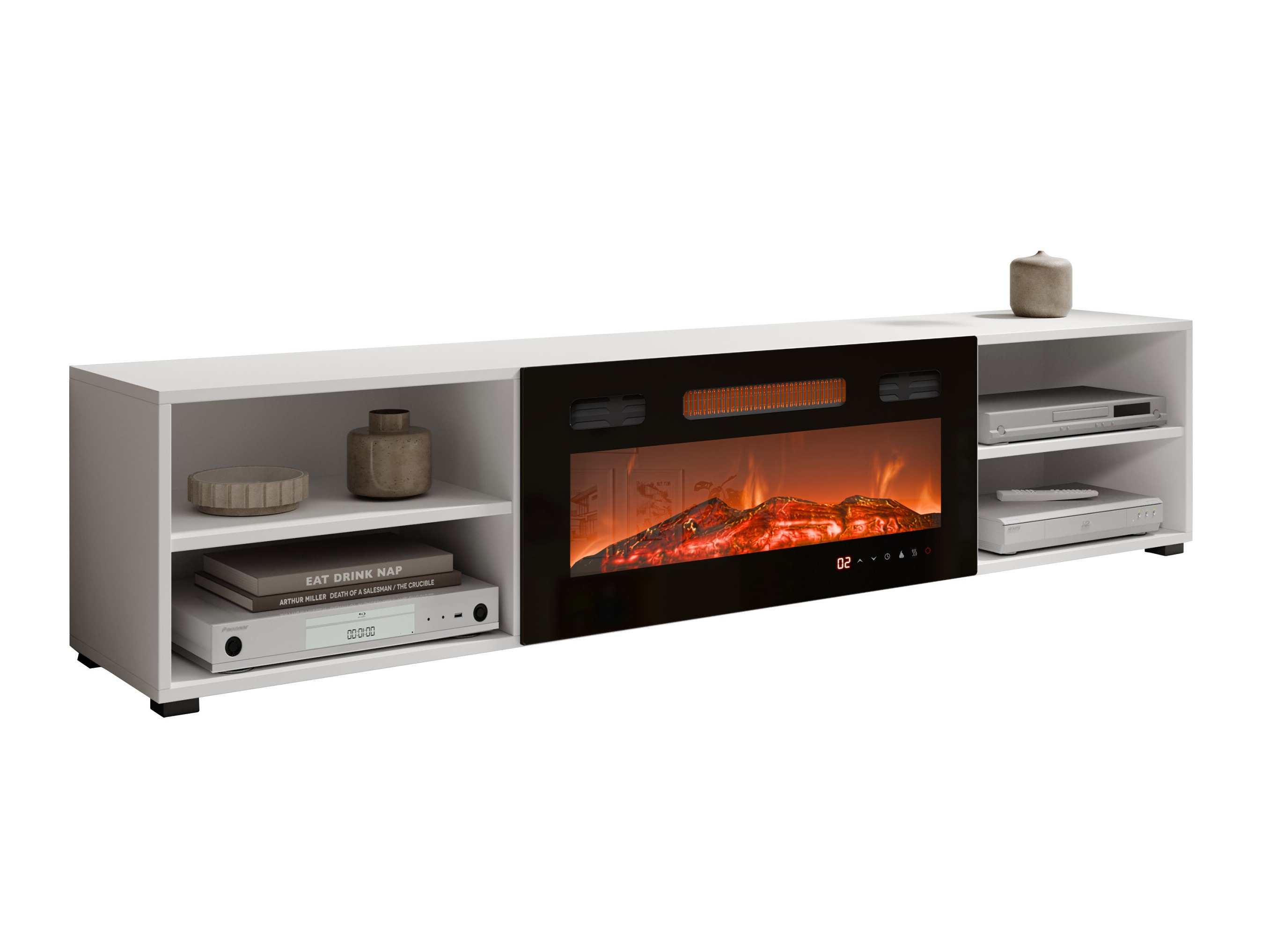 Mobile porta TV Charlotte 190 (Bianco + Nero)