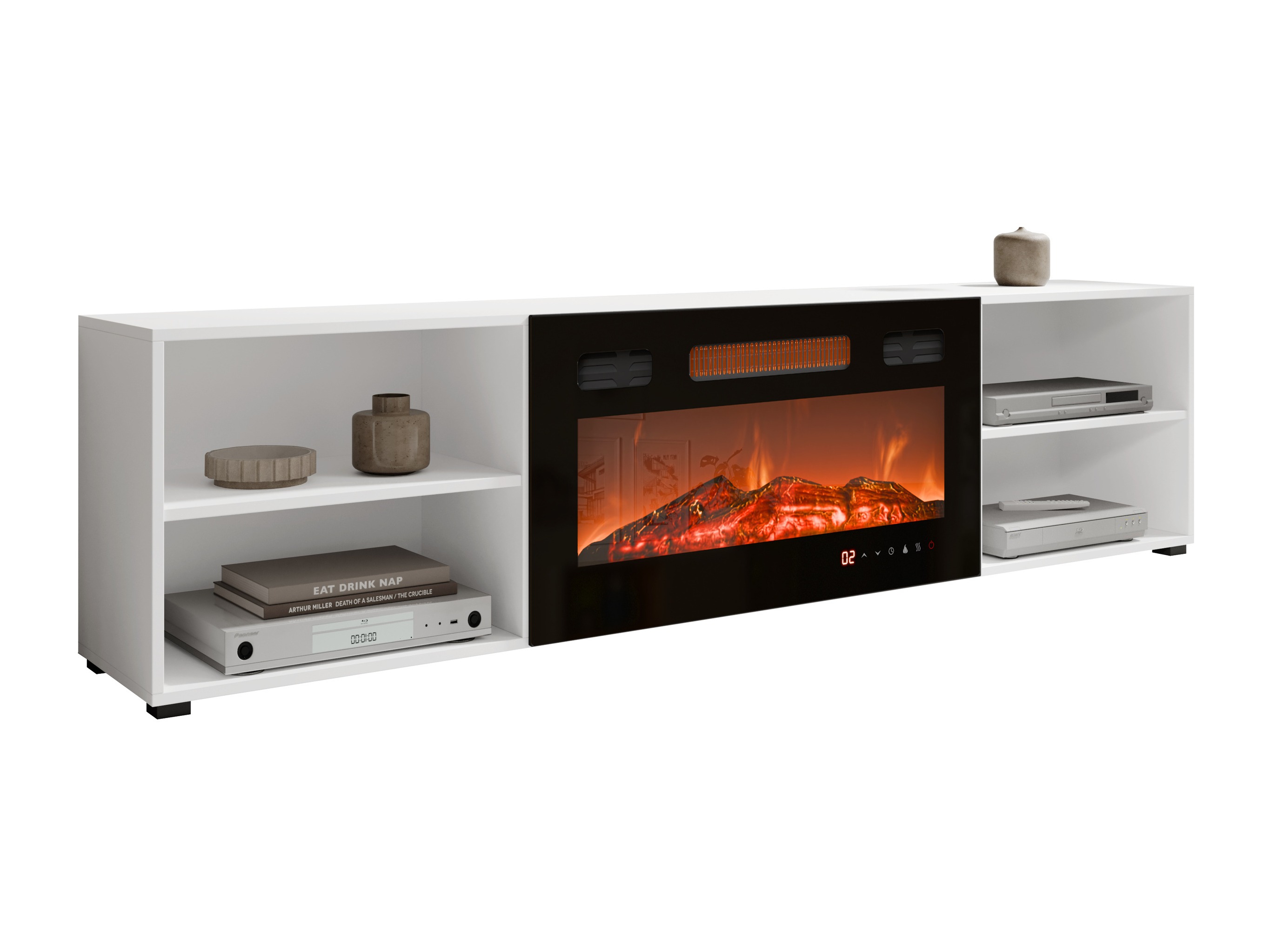 Mobile porta TV Charlotte 191 (Bianco + Nero)
