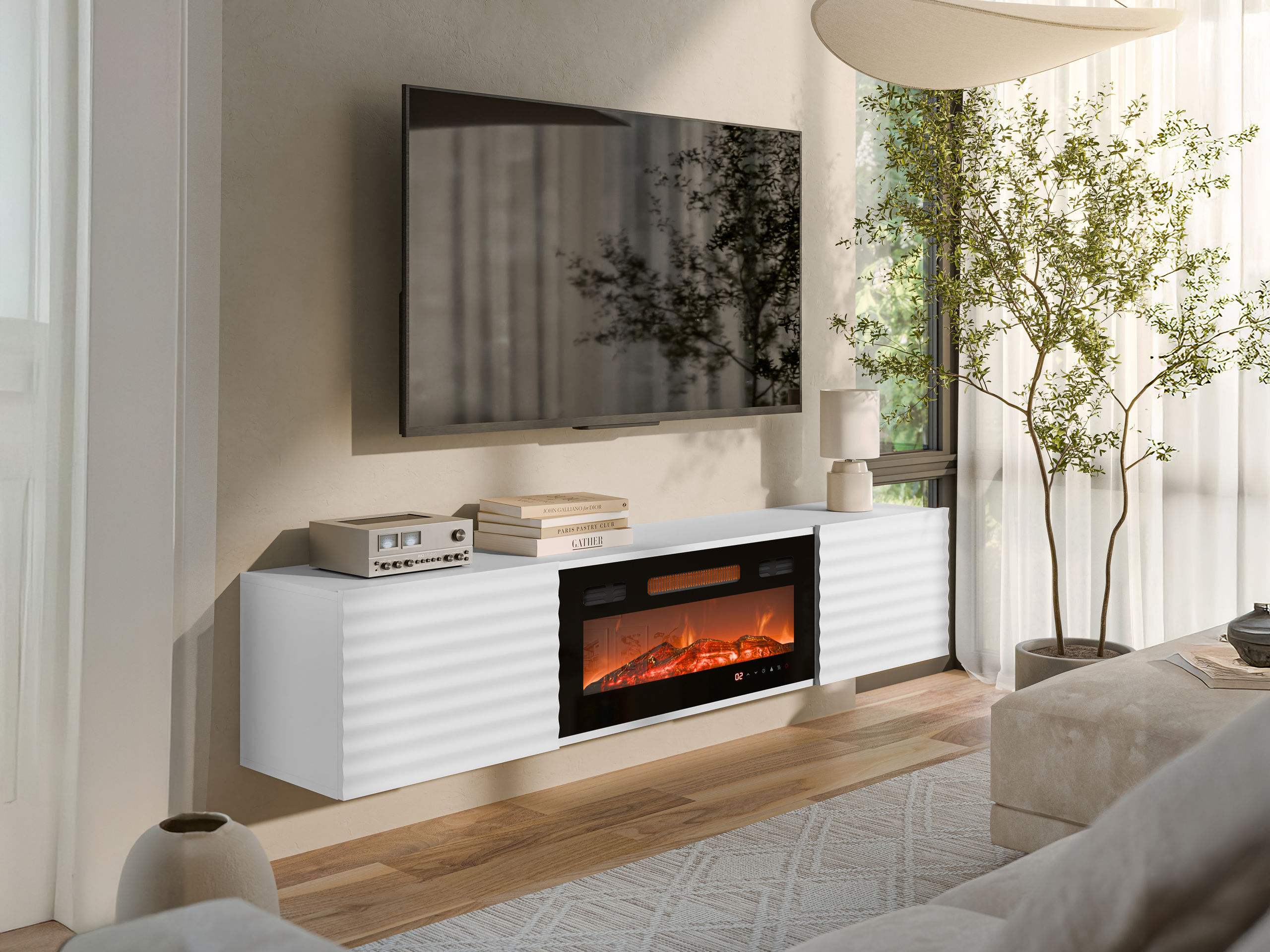 Mobile porta TV Charlotte 206 (Bianco)
