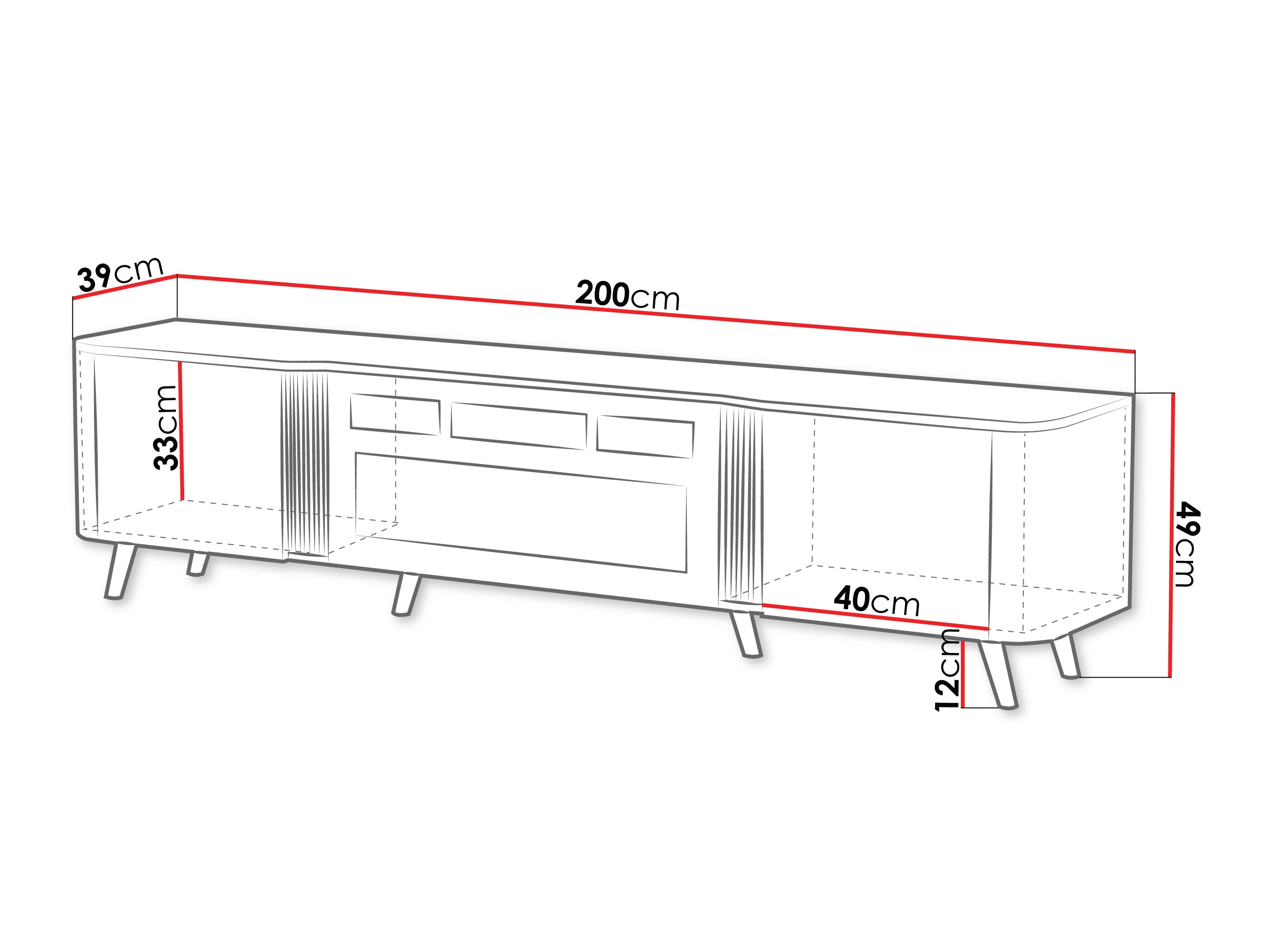 Mobile porta TV Modus (Cachemire + Nero)