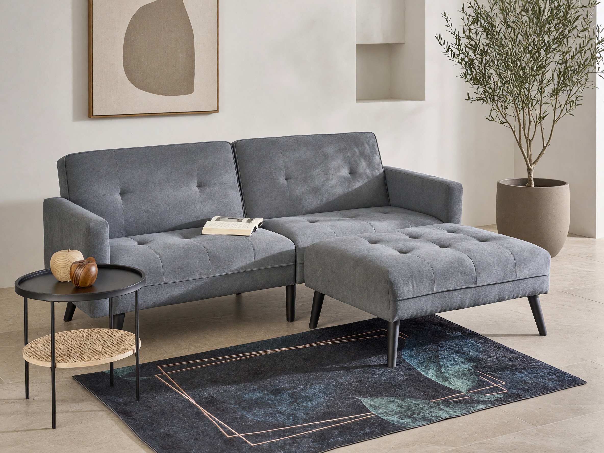 Set mobili imbottiti Houston 1732 (Grigio)