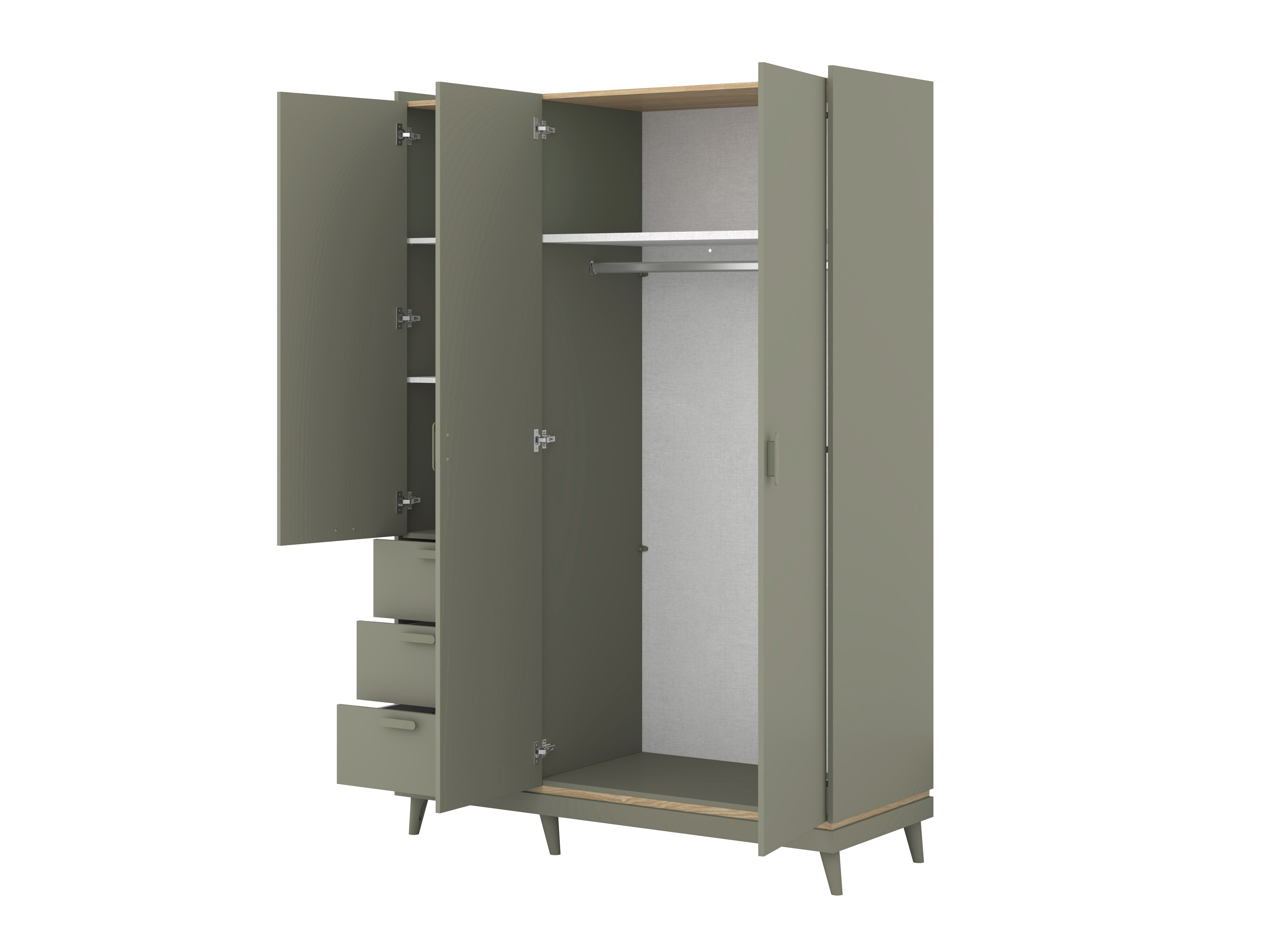 Armadio Fertalu 100 (Verde + Quercia)