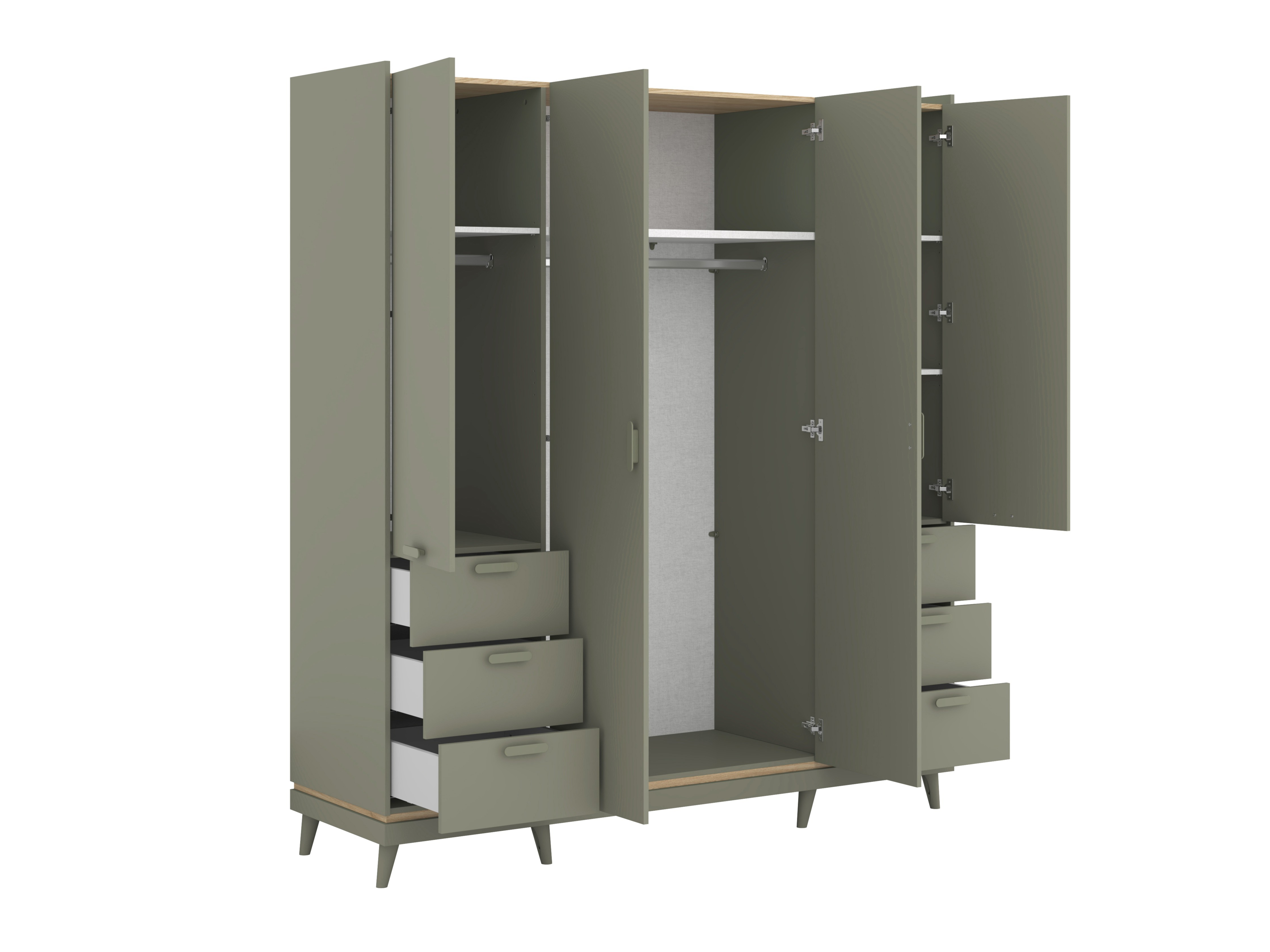 Armadio Fertalu 101 (Verde + Quercia)