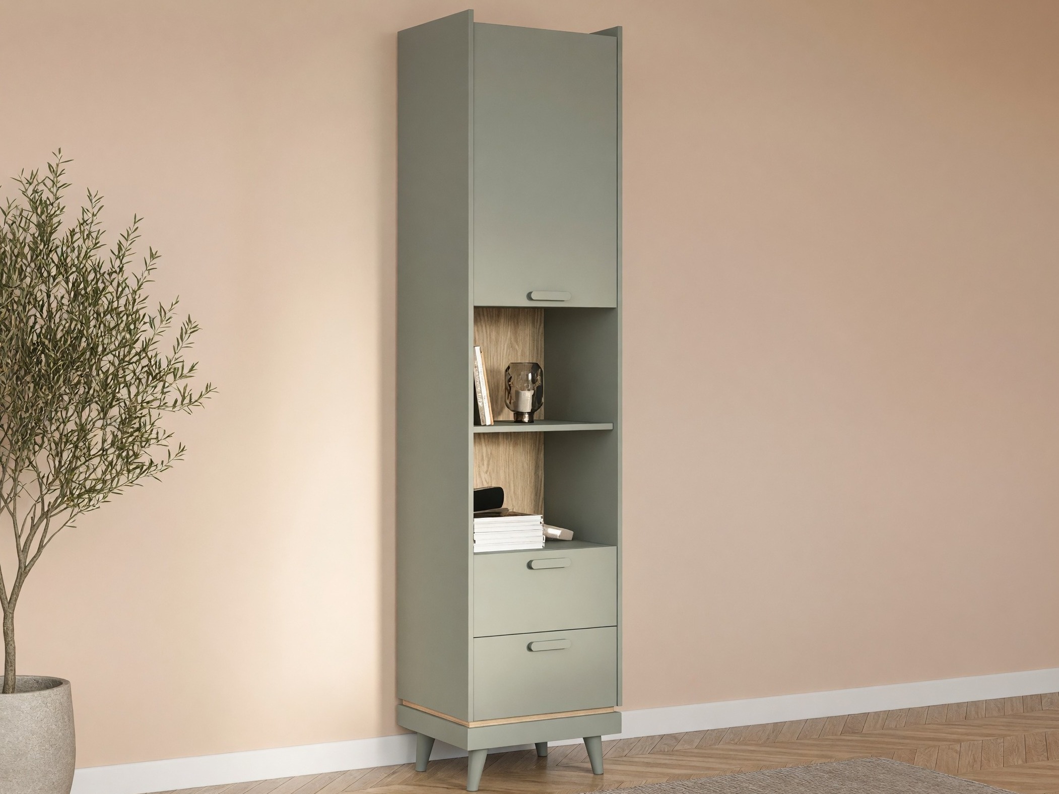 Scaffale Fertalu 106 (Verde + Quercia)