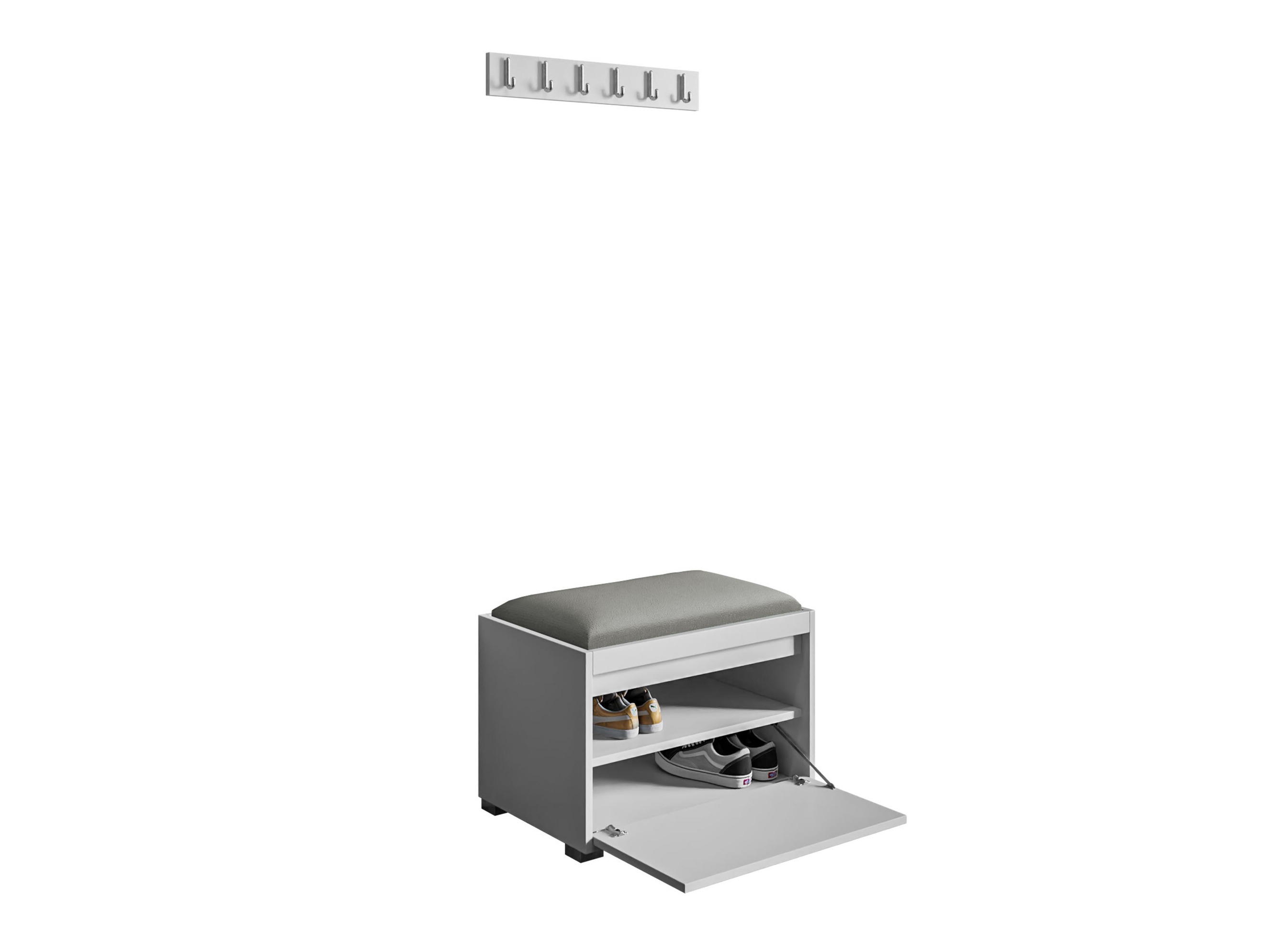 Set arredo da corridoio Comfivo Pinus VIII (Bianco + Polo 894)
