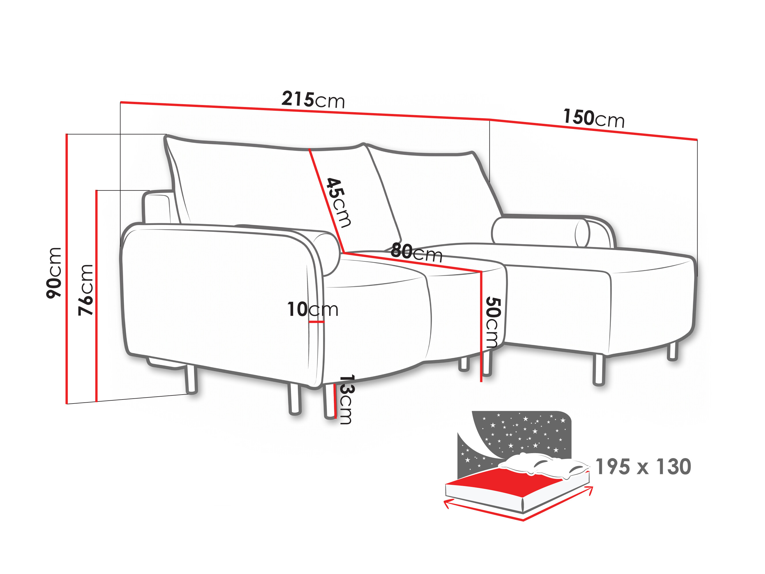Divano angolare Lufkin 157 (Gerra 65)