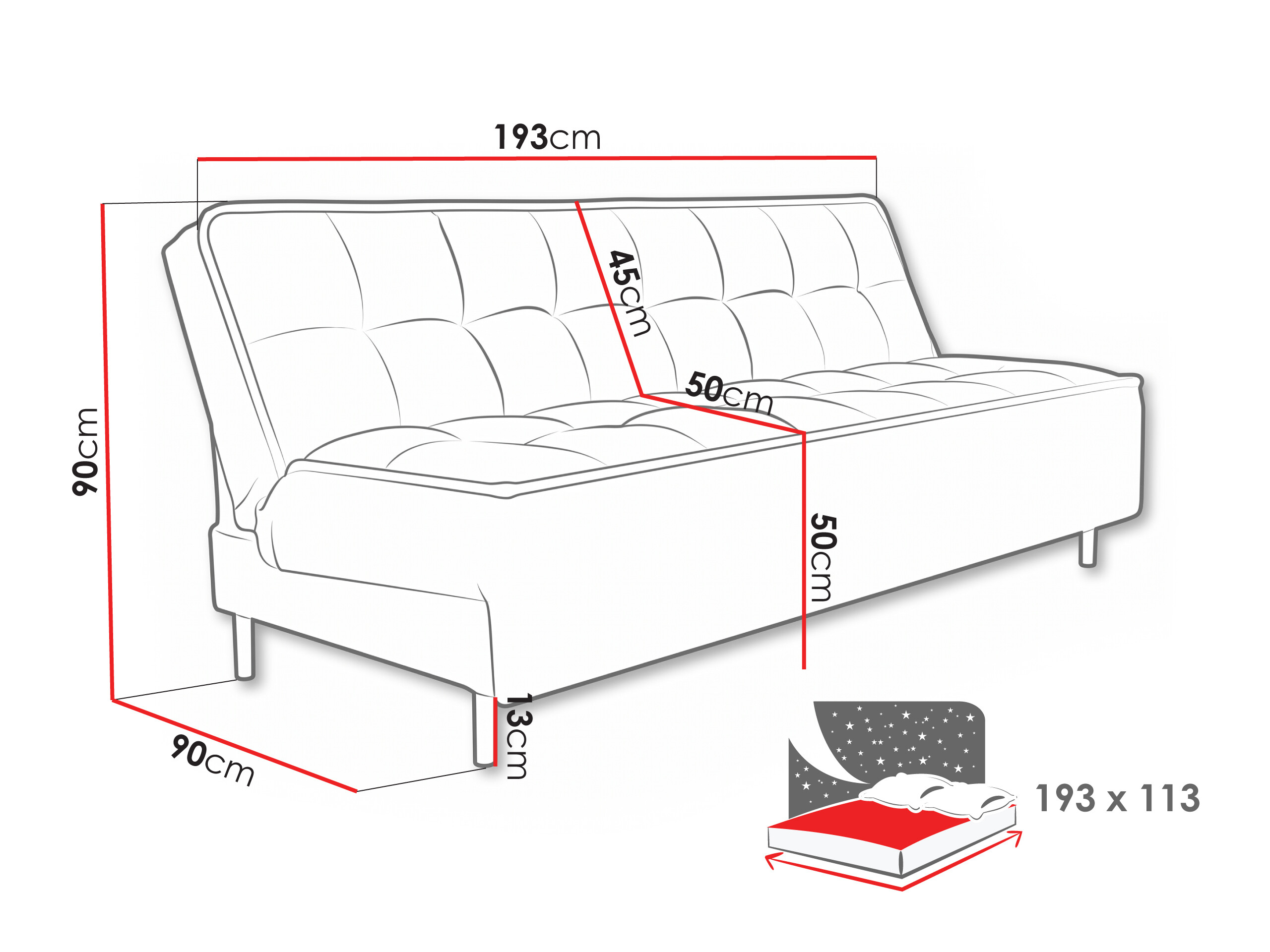 Divano letto Lufkin 149 (Curio 60)