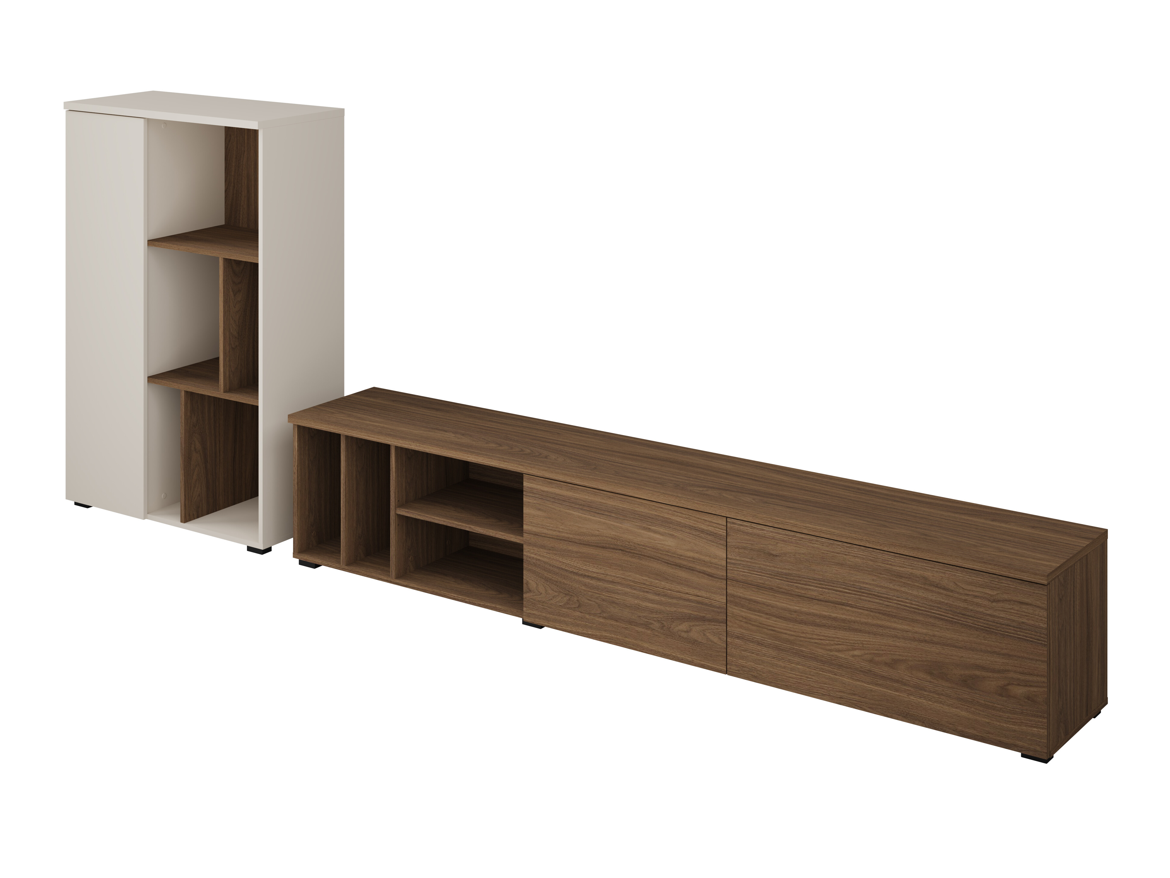 Parete attrezzata Austin 399 (Noce + Cachemire)