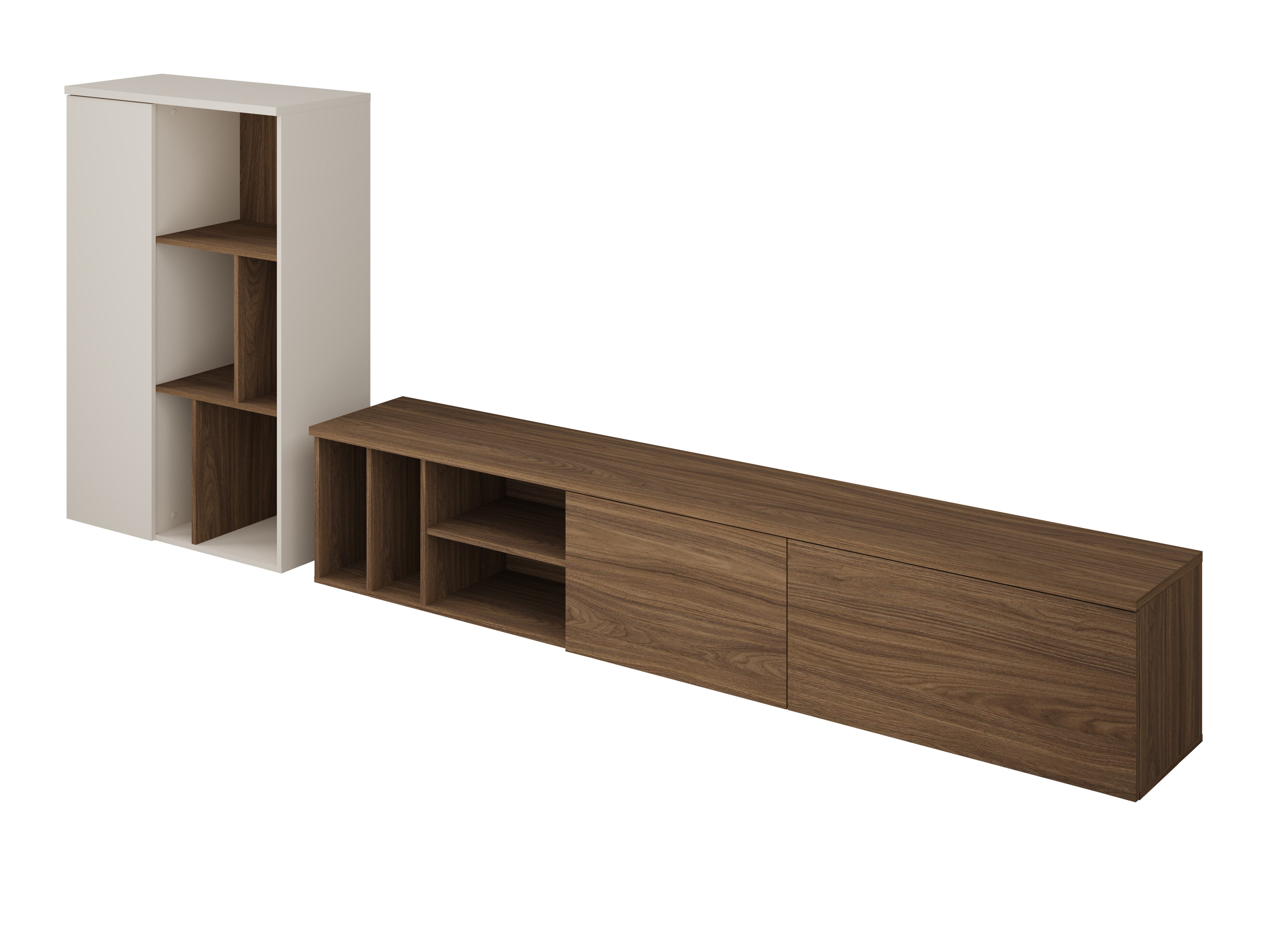 Parete attrezzata Austin 399 (Noce + Cachemire)