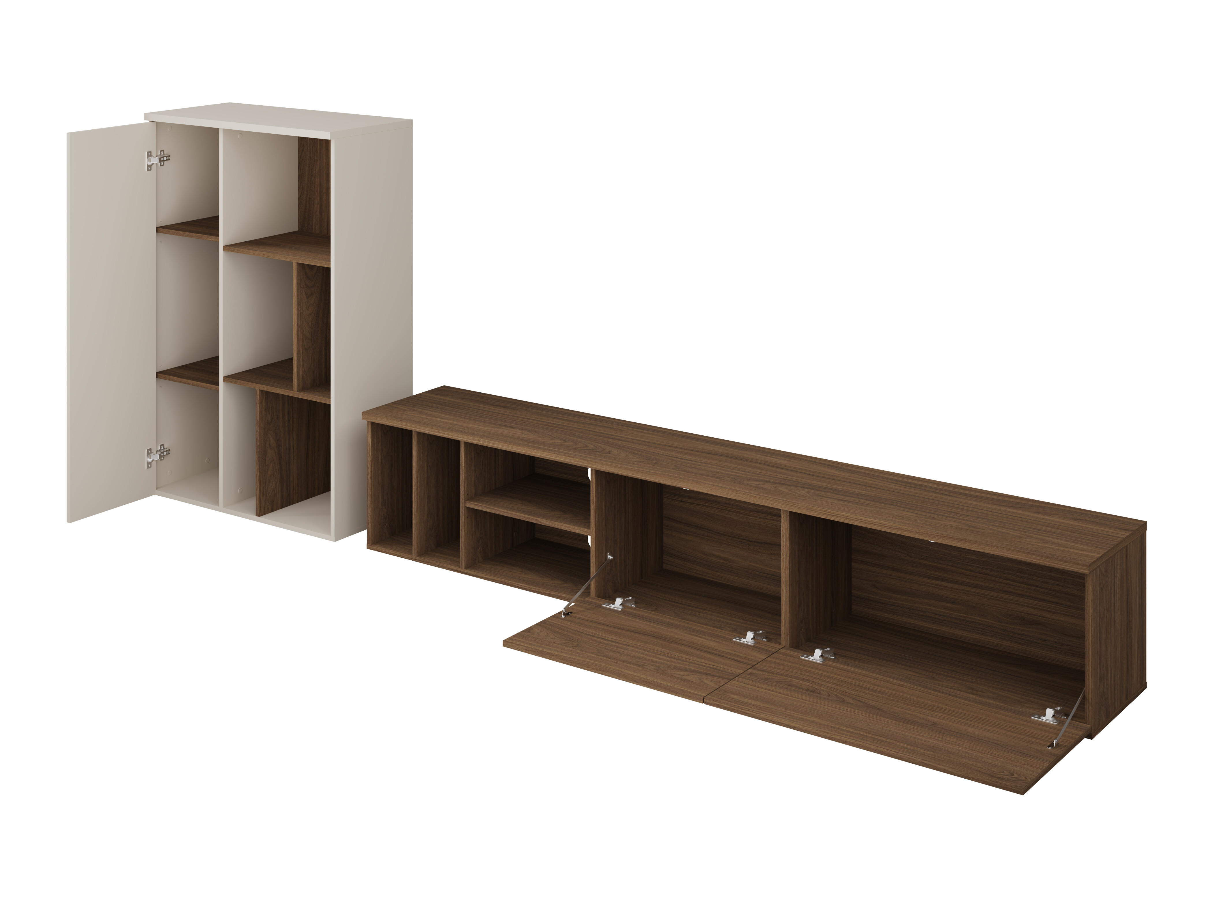 Parete attrezzata Austin 399 (Noce + Cachemire)