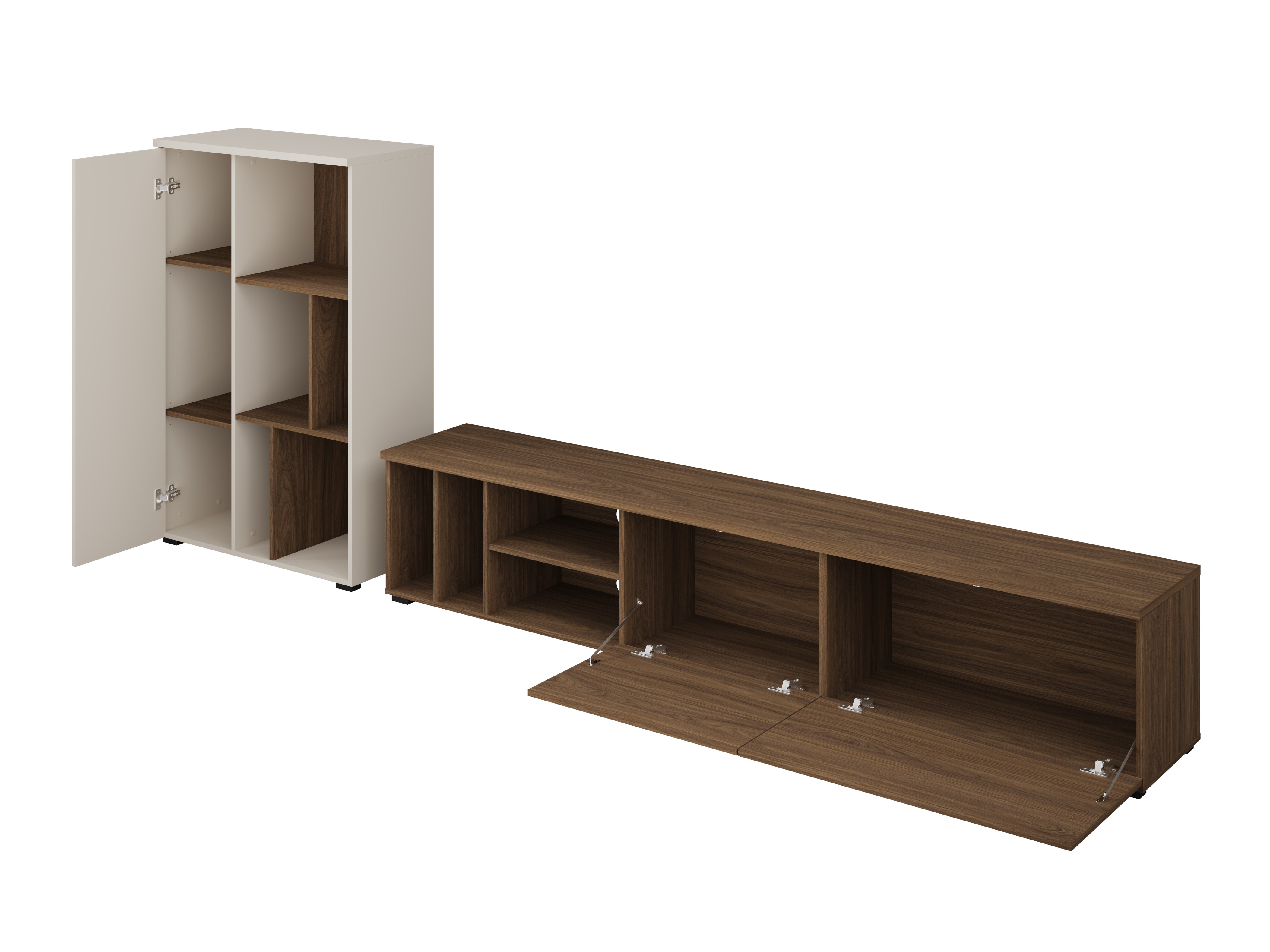 Parete attrezzata Austin 399 (Noce + Cachemire)