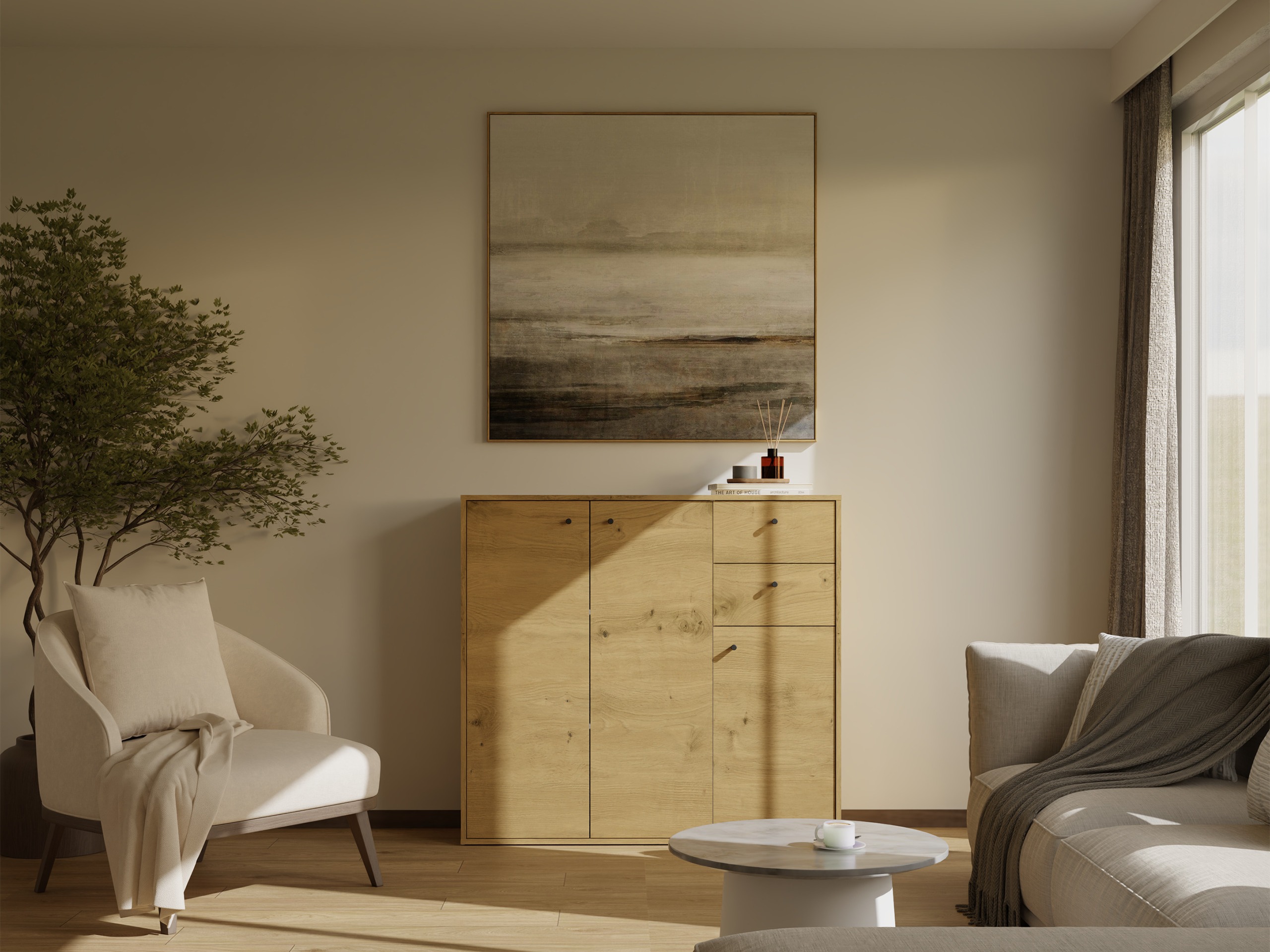 Cassettiera Mandeville 407 (Rovere Artisan)