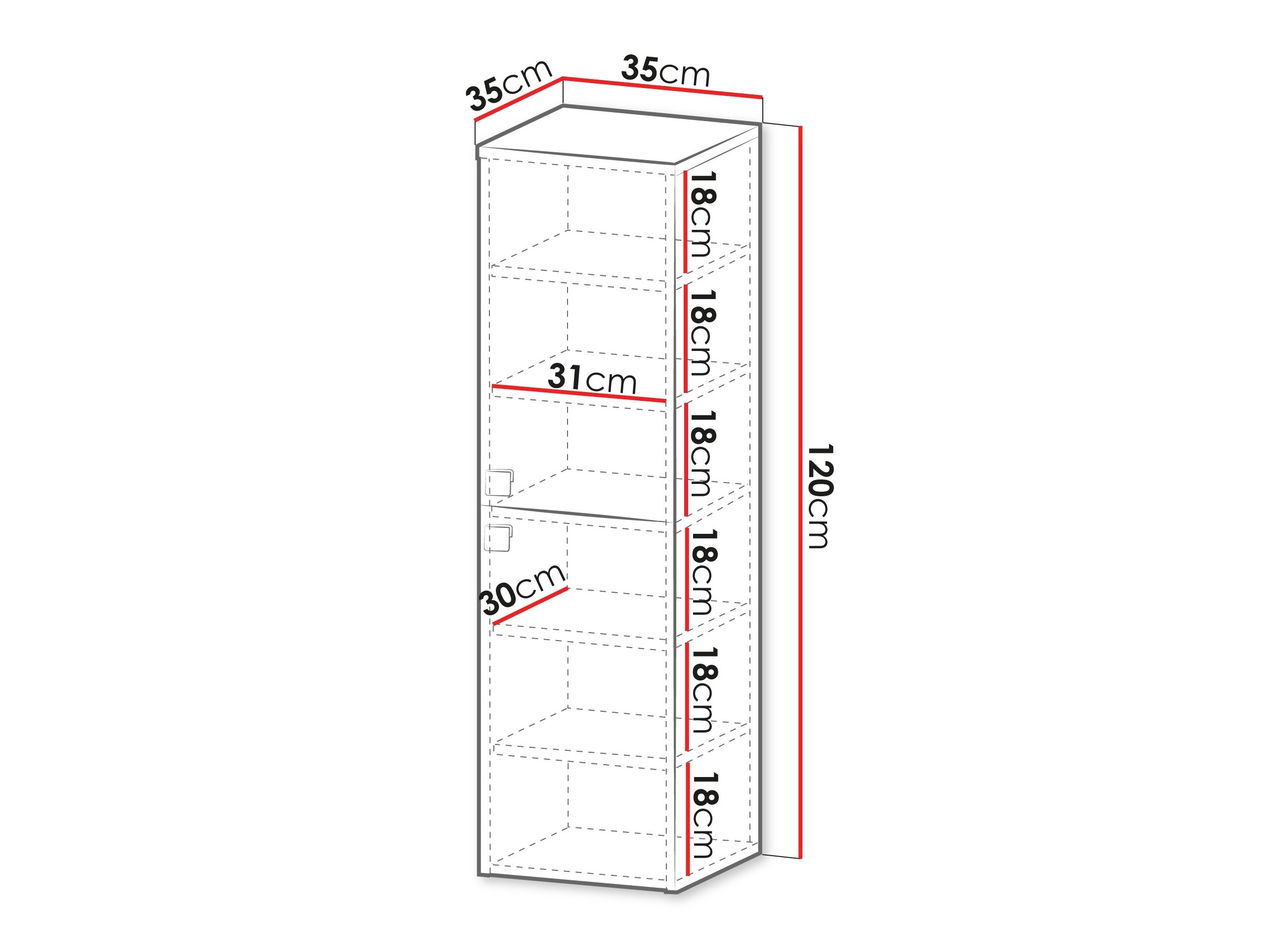 Mobiletto del bagno Panium (Noce scuro)