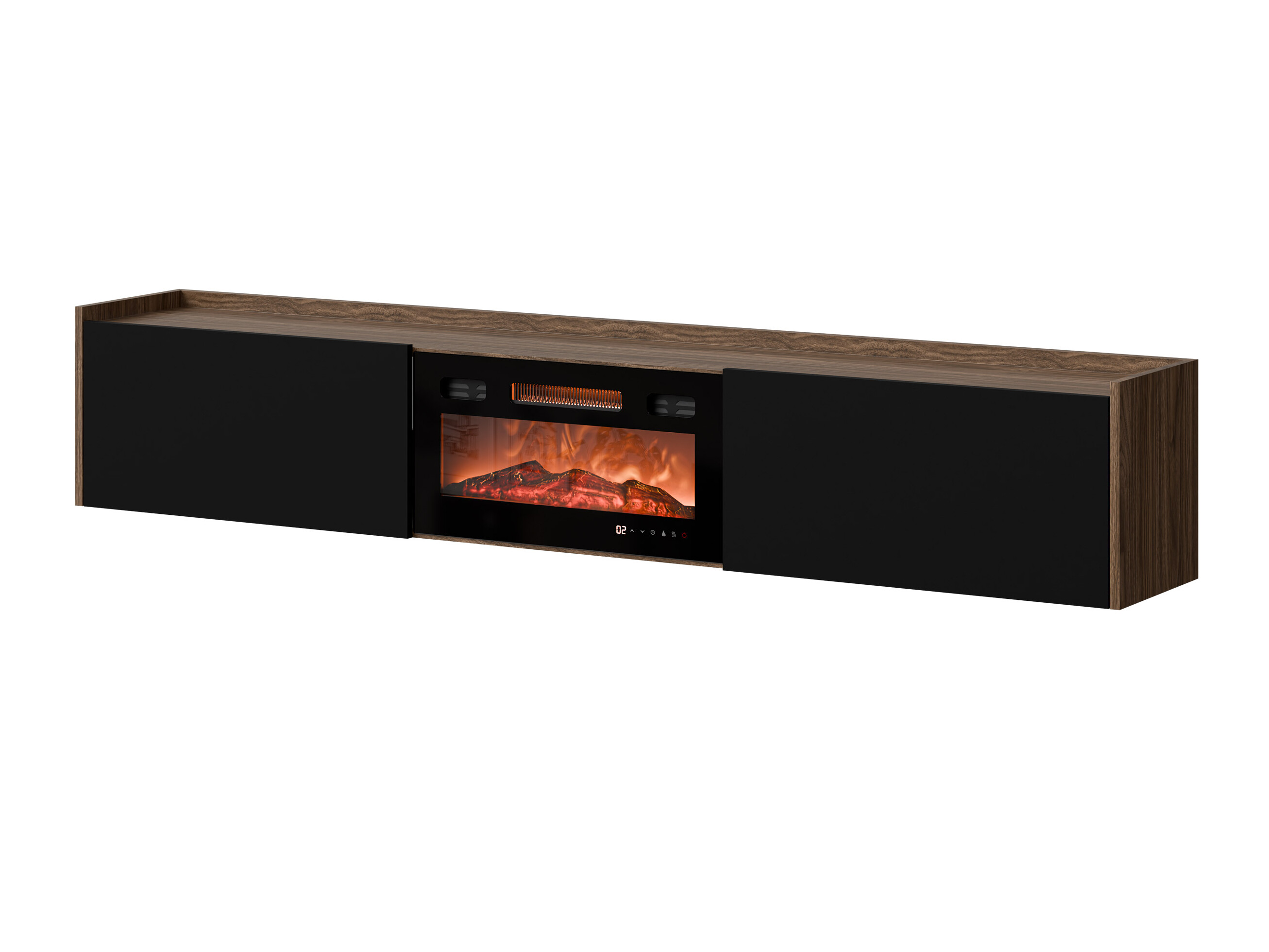 Mobile porta TV Charlotte 215 (Nero + Noce)