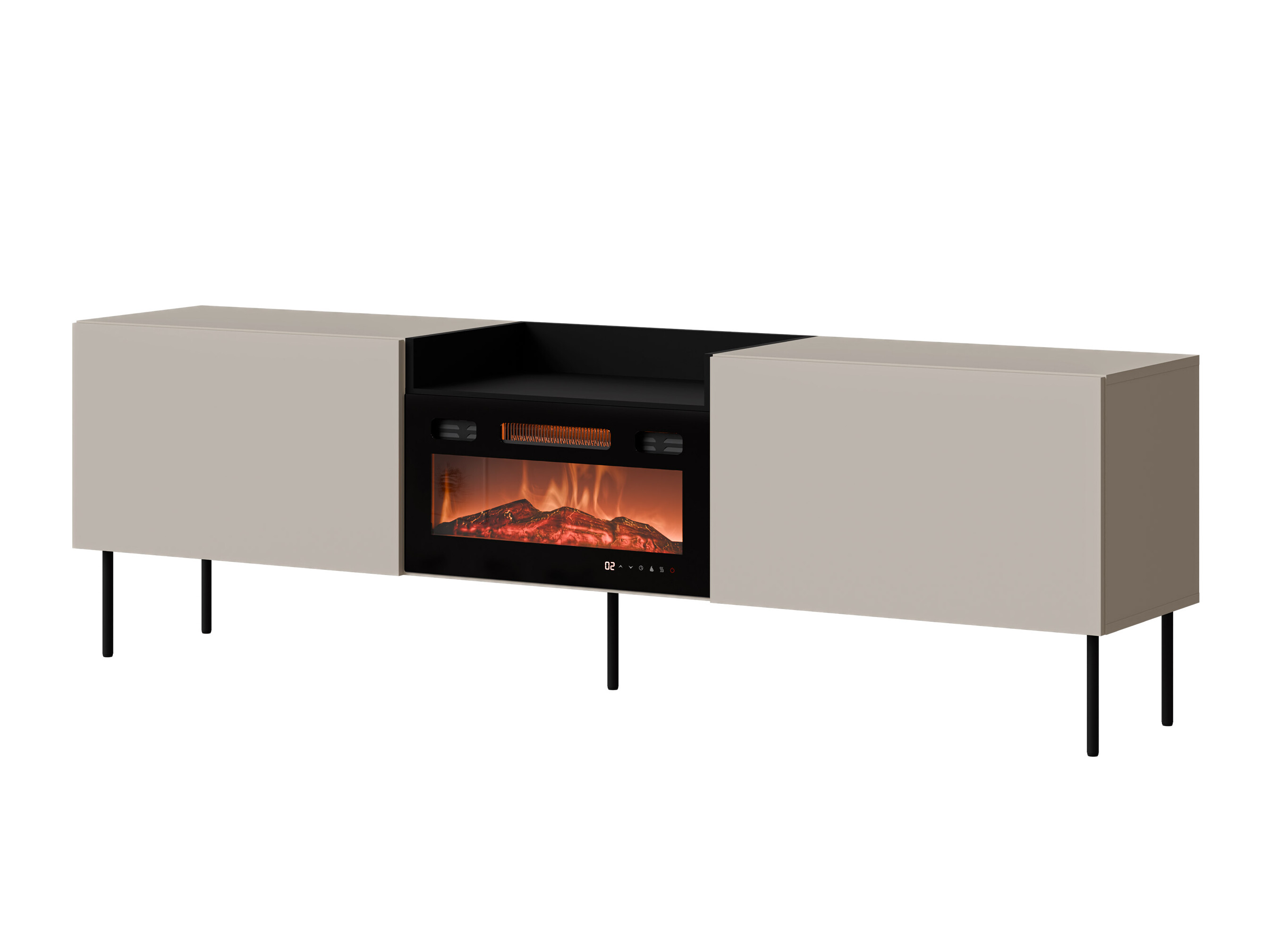 Mobile porta TV Charlotte 216 (Cachemire + Nero)