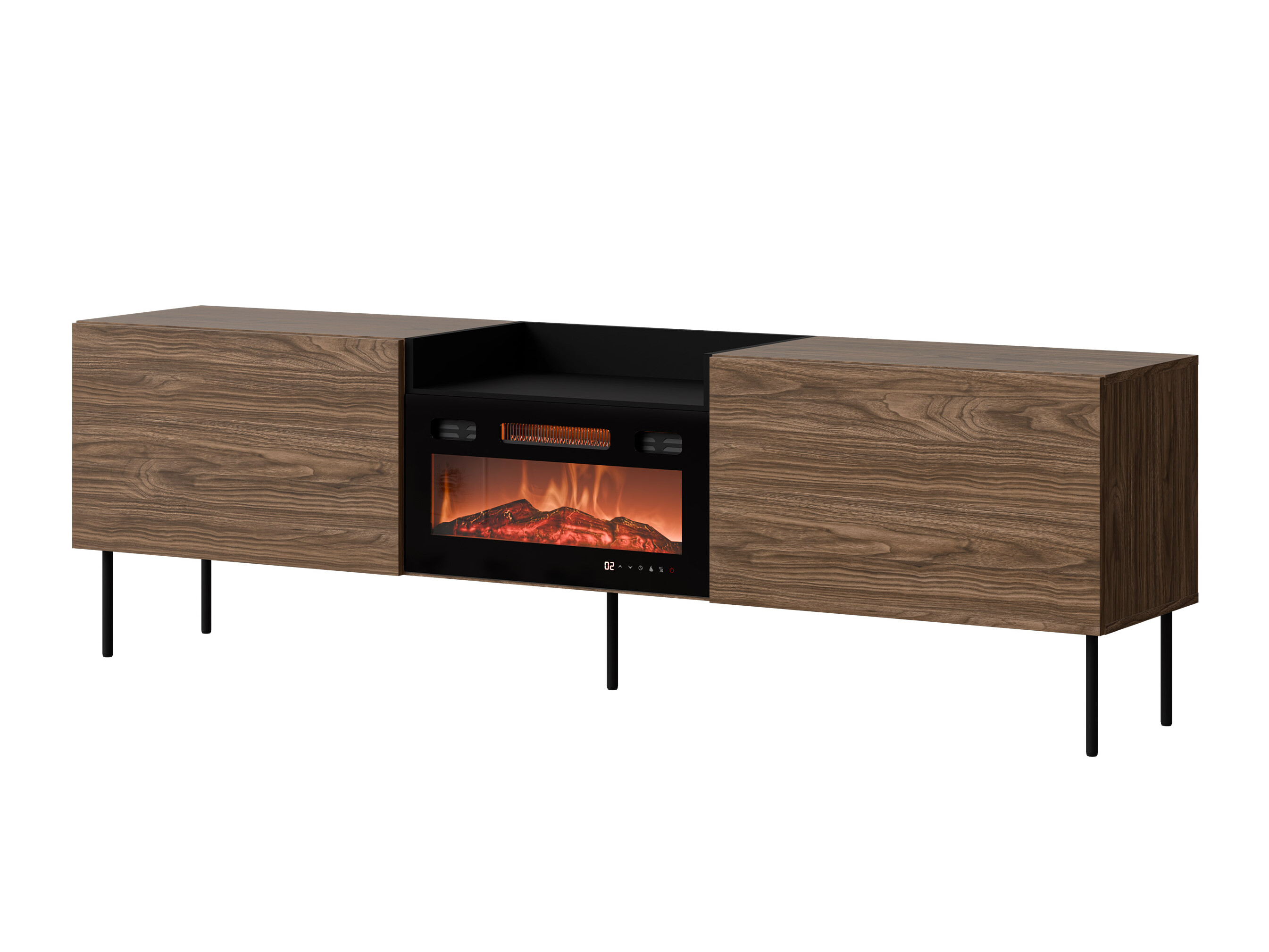 Mobile porta TV Charlotte 216 (Noce + Nero)
