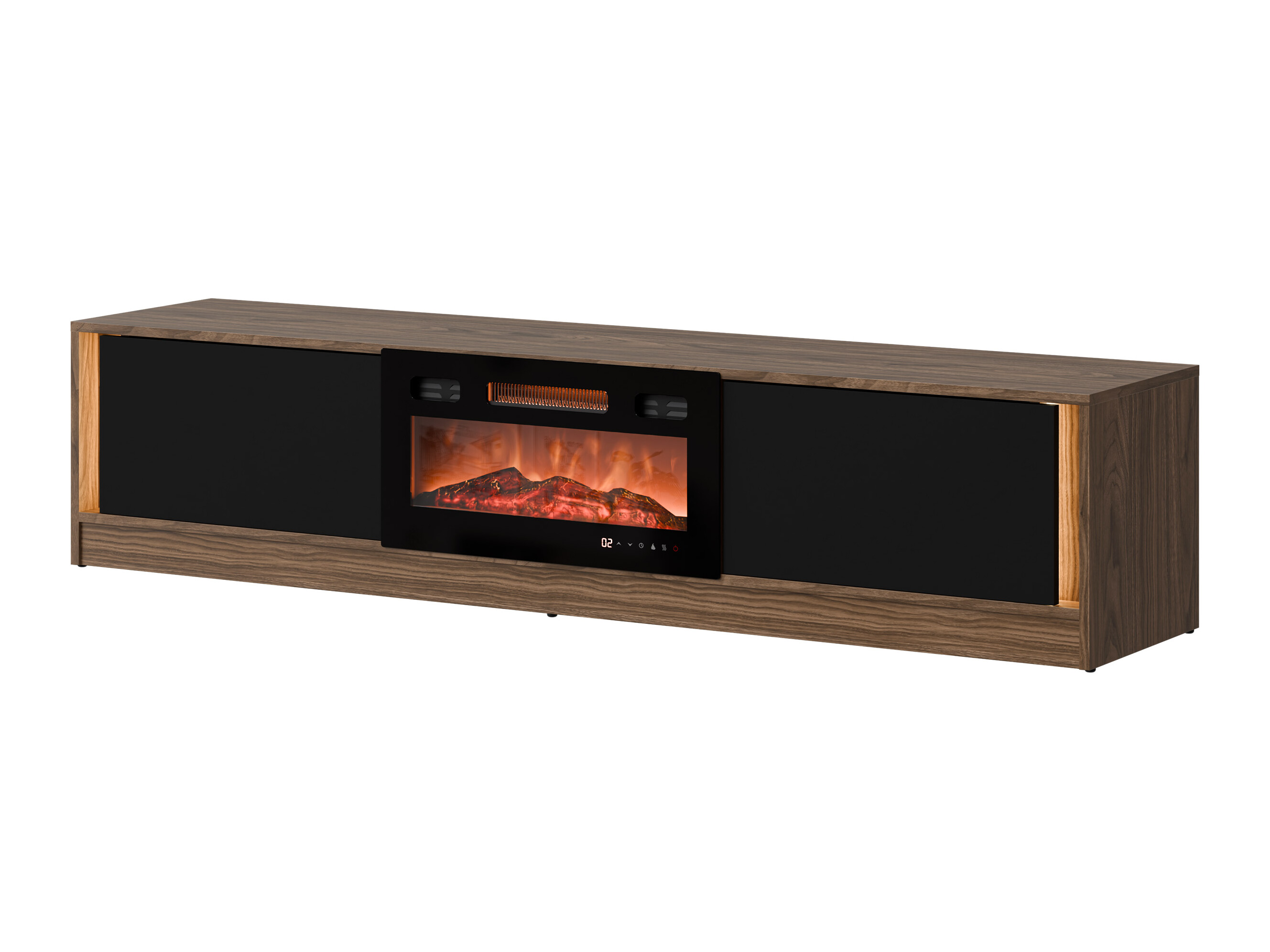 Mobile porta TV Charlotte 217 (Noce + Nero)