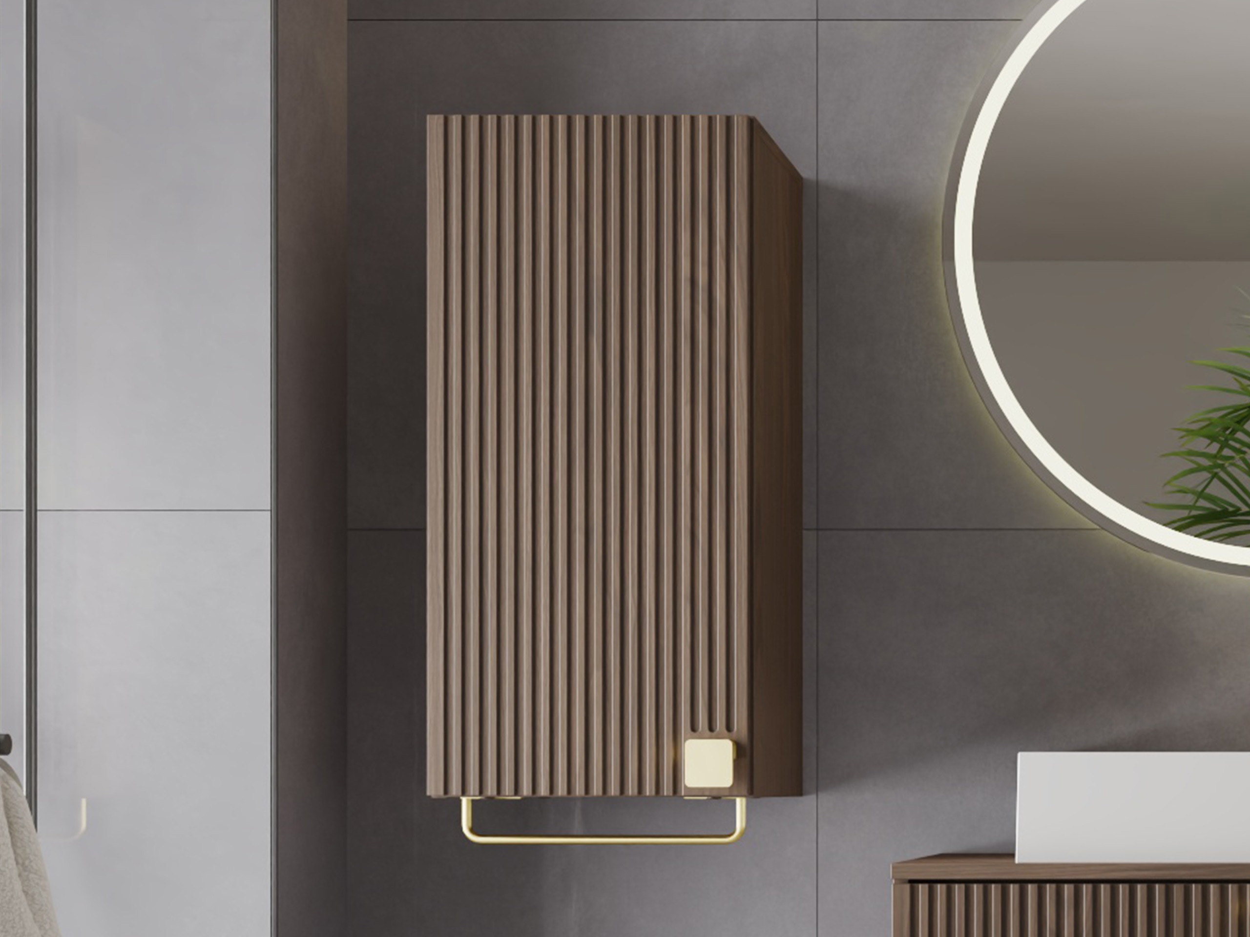 Mobiletto del bagno Panium I (Noce scuro)