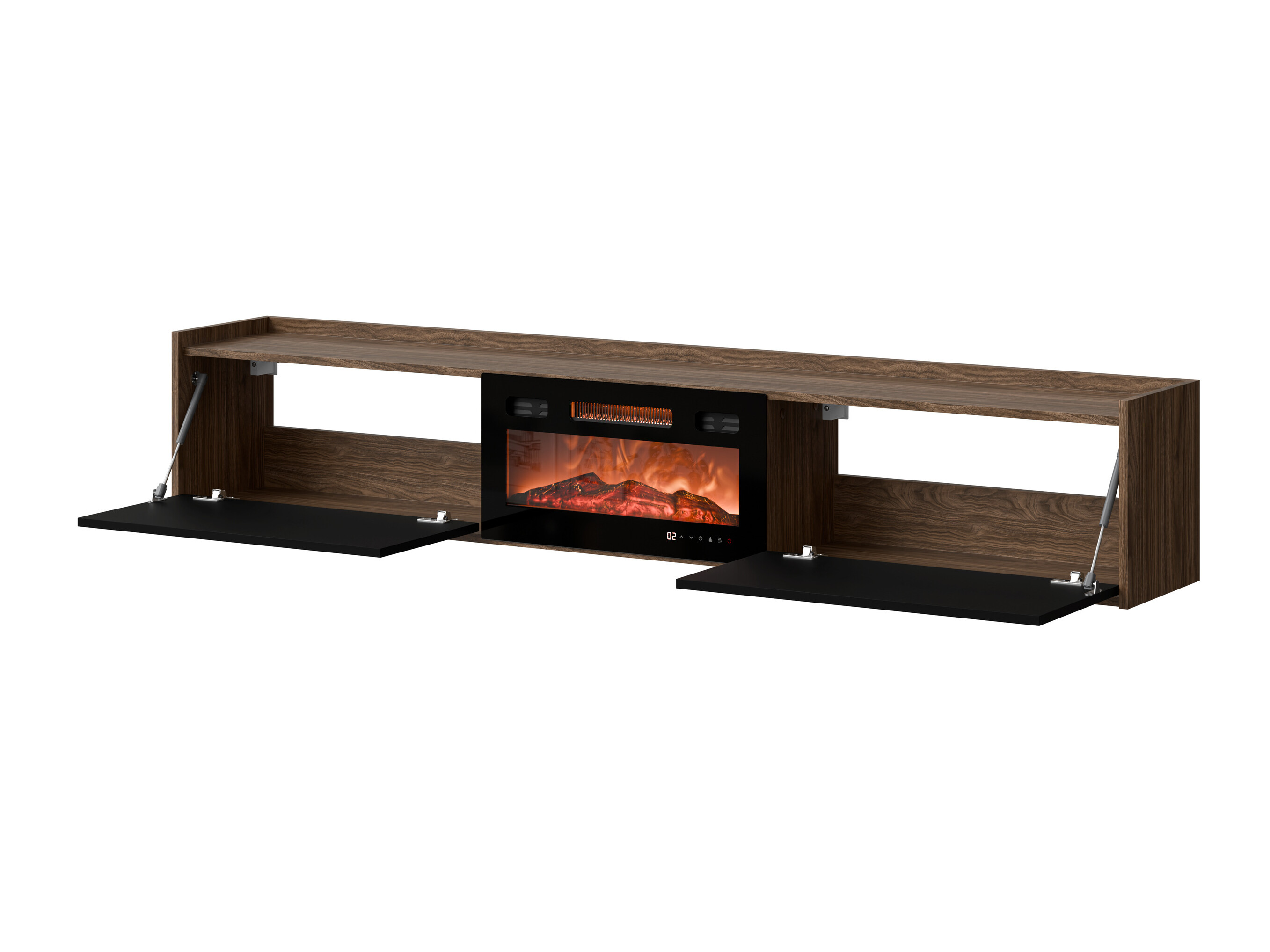 Mobile porta TV Charlotte 215 (Nero + Noce)
