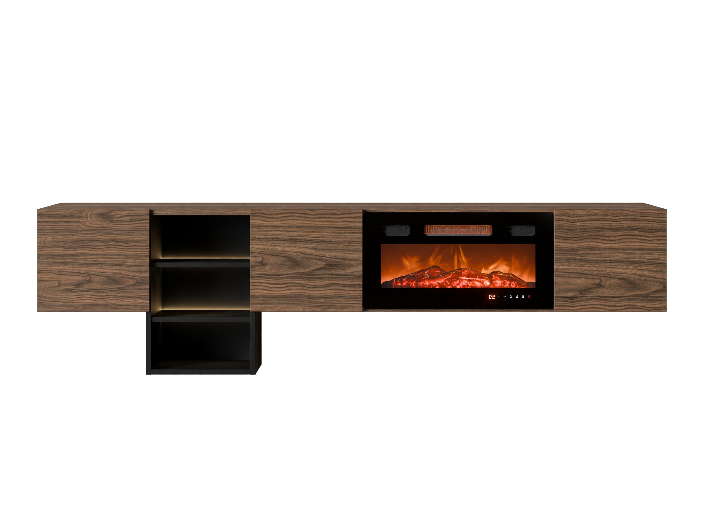 Mobile porta TV Charlotte 218 (Noce + Nero)