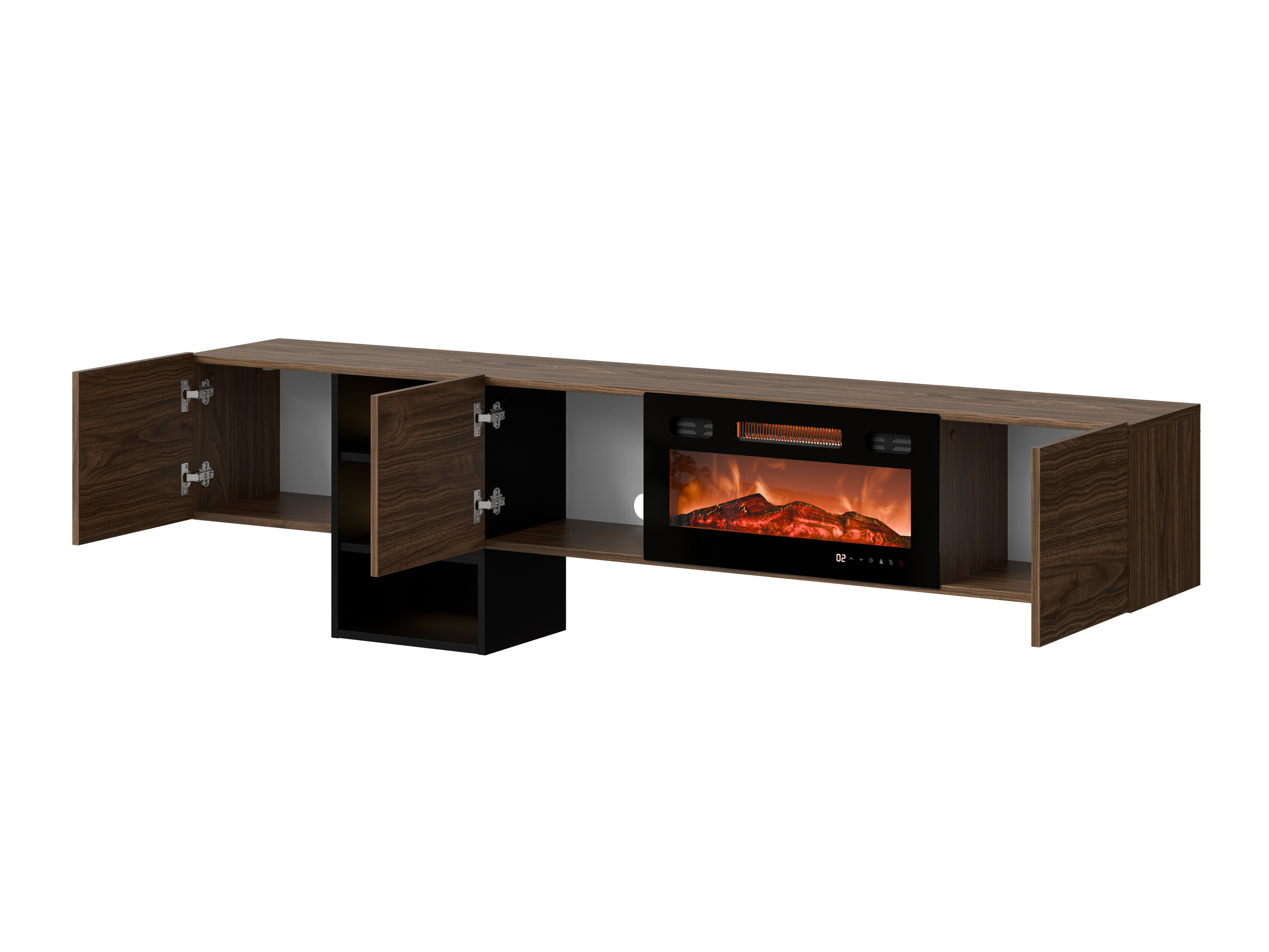 Mobile porta TV Charlotte 218 (Noce + Nero)