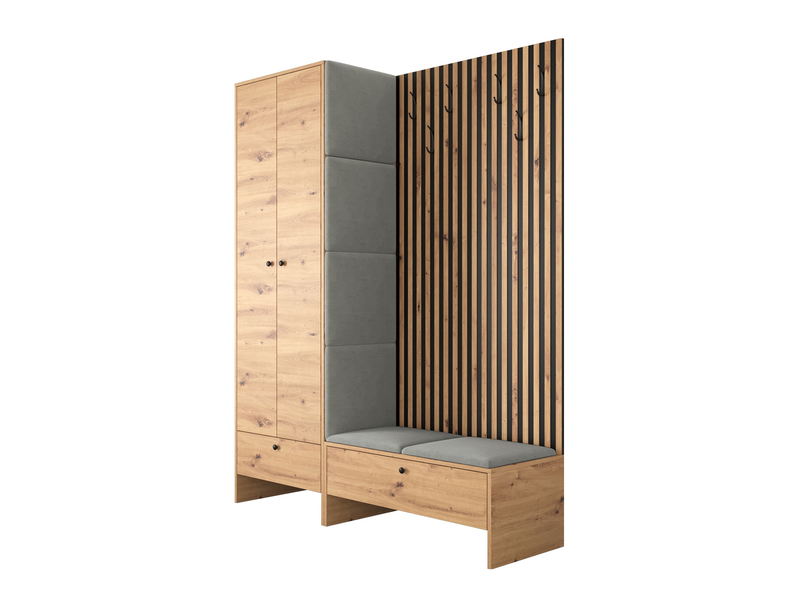 Set arredo da corridoio Donio III (Rovere Artisan + Polo 894)