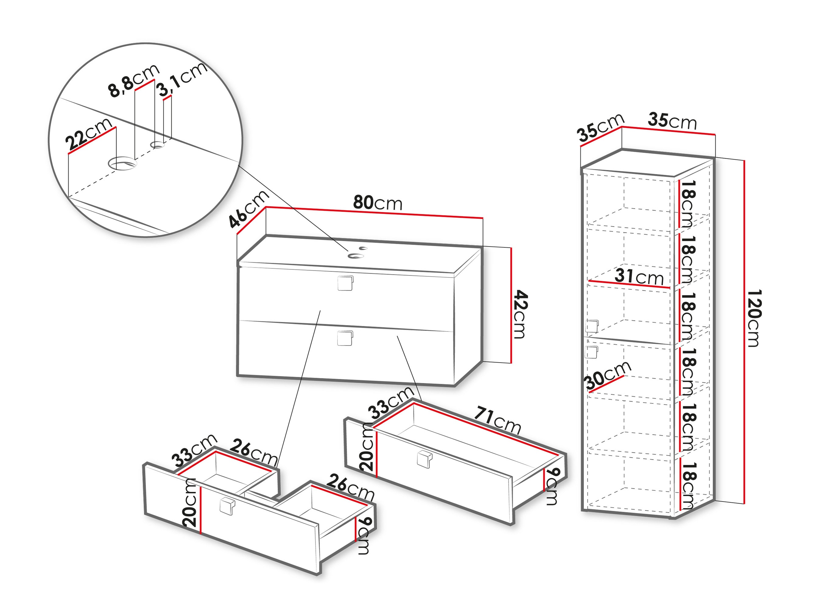 Set bagno Gratal III