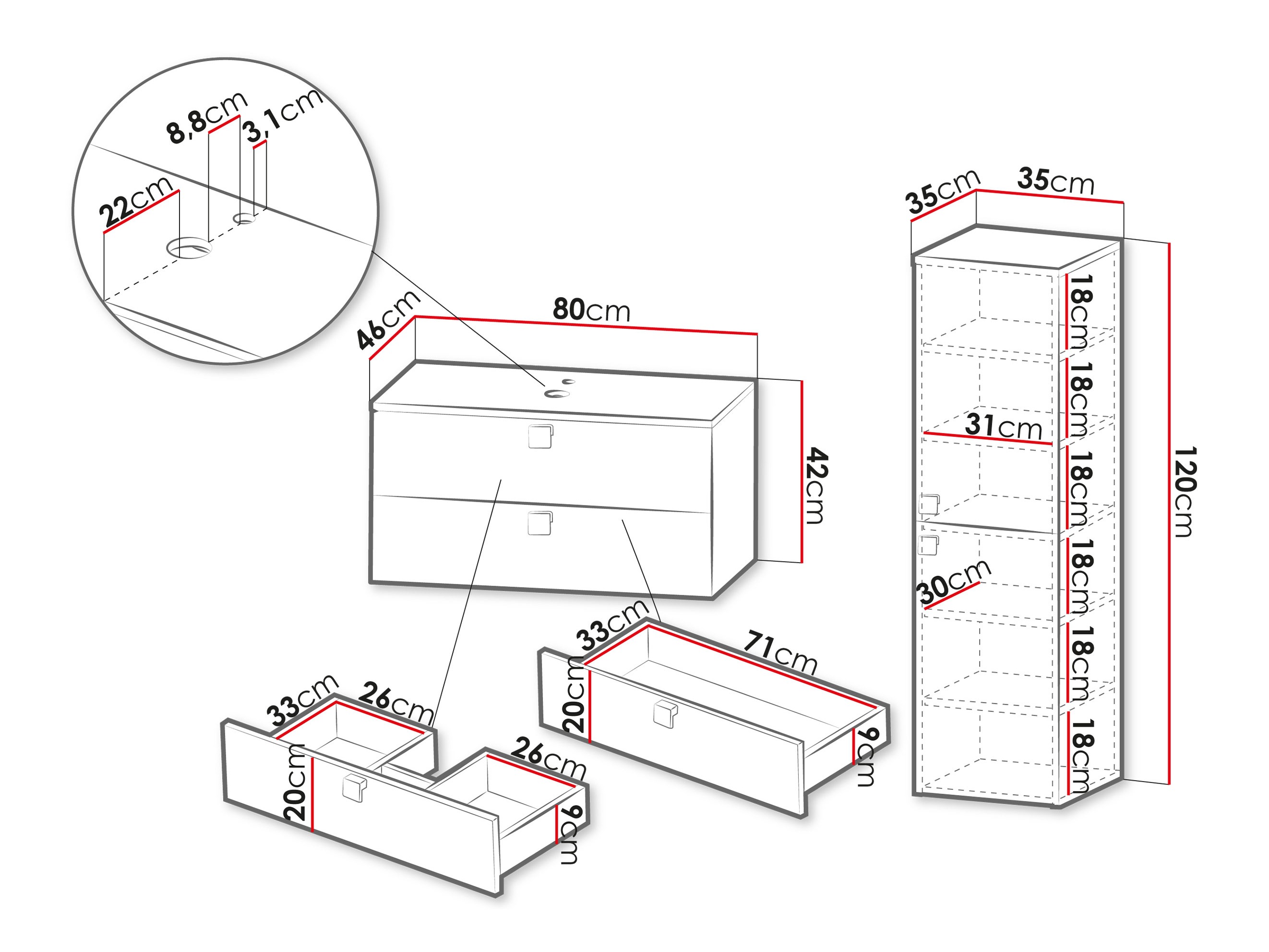 Set bagno Gratal III