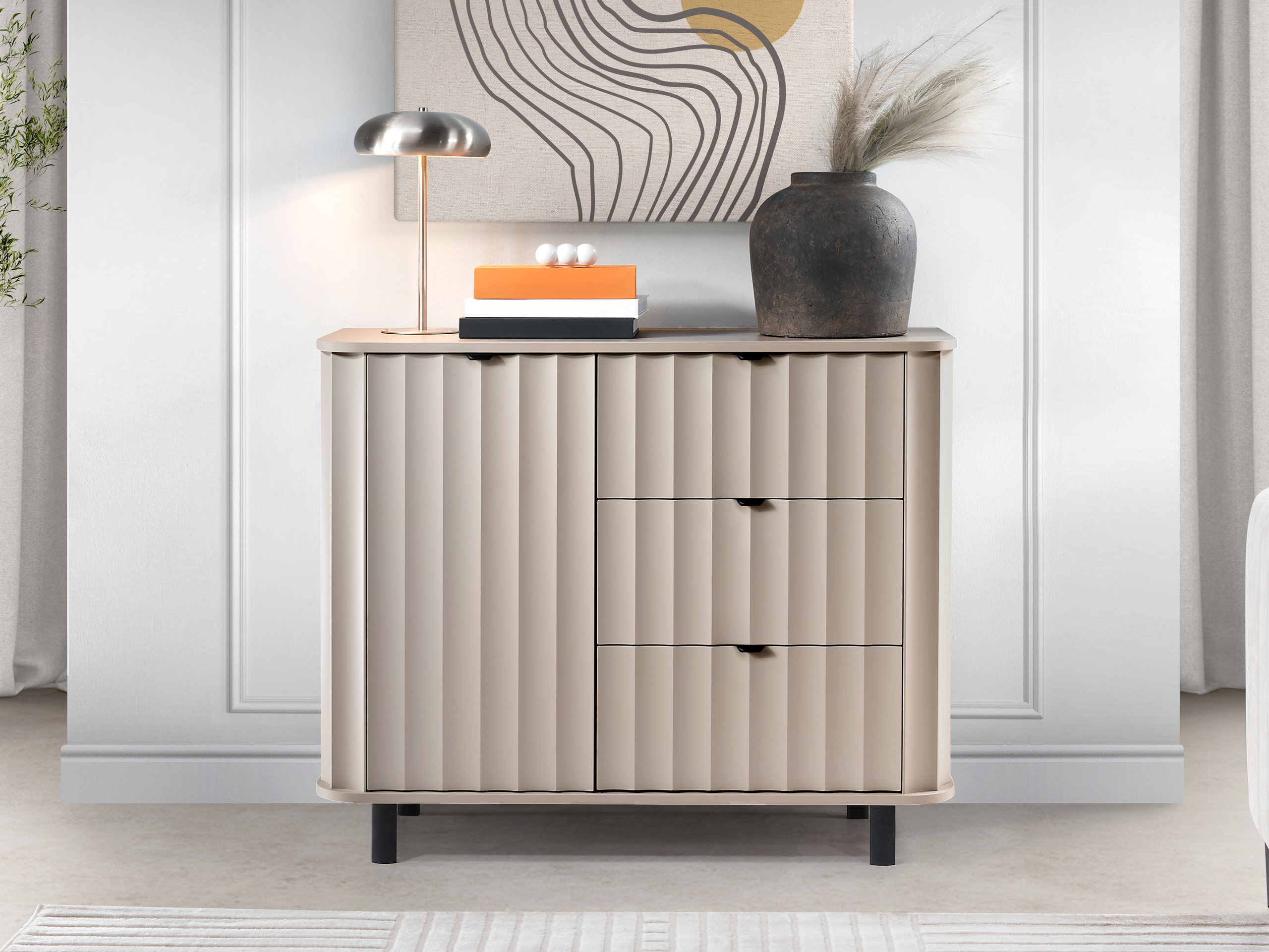Cassettiera Larala 102 (Grigio beige)