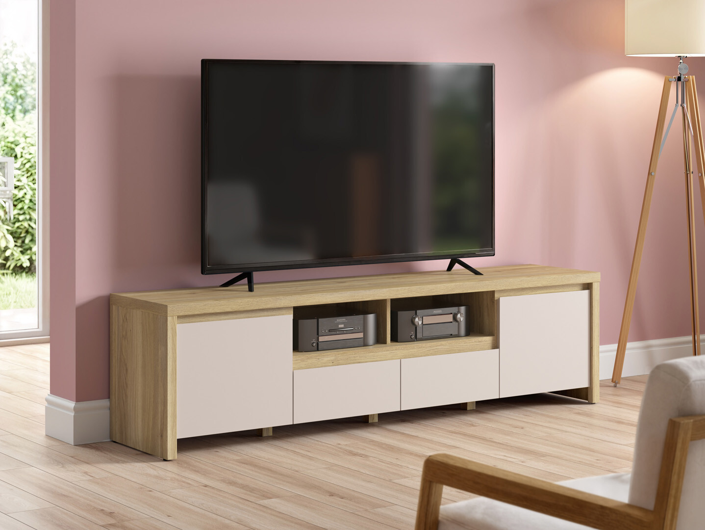 Mobile porta TV Nolroma 143 (Quercia + Cachemire)