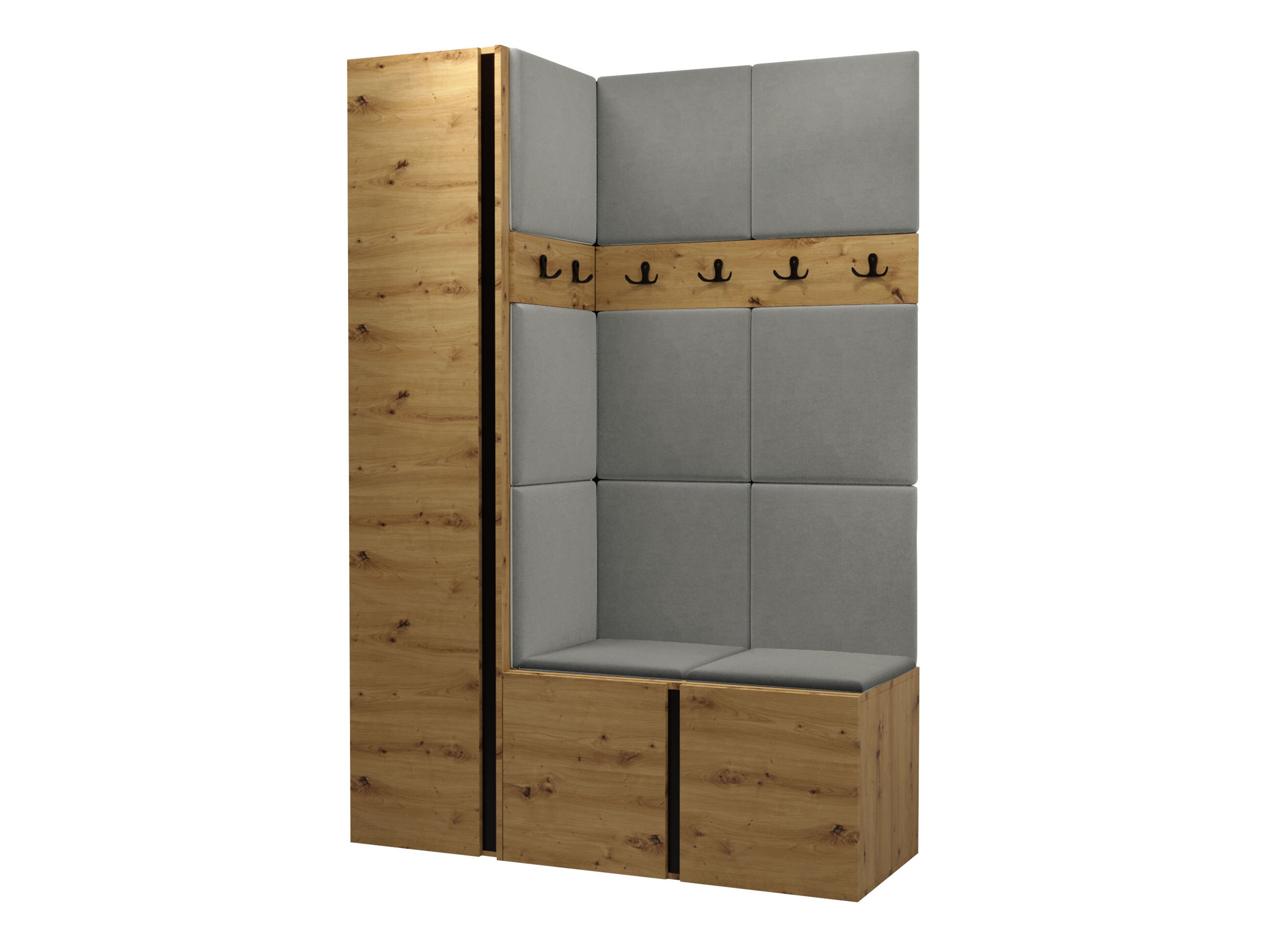 Set arredo da corridoio Pinis IX (Rovere Artisan)