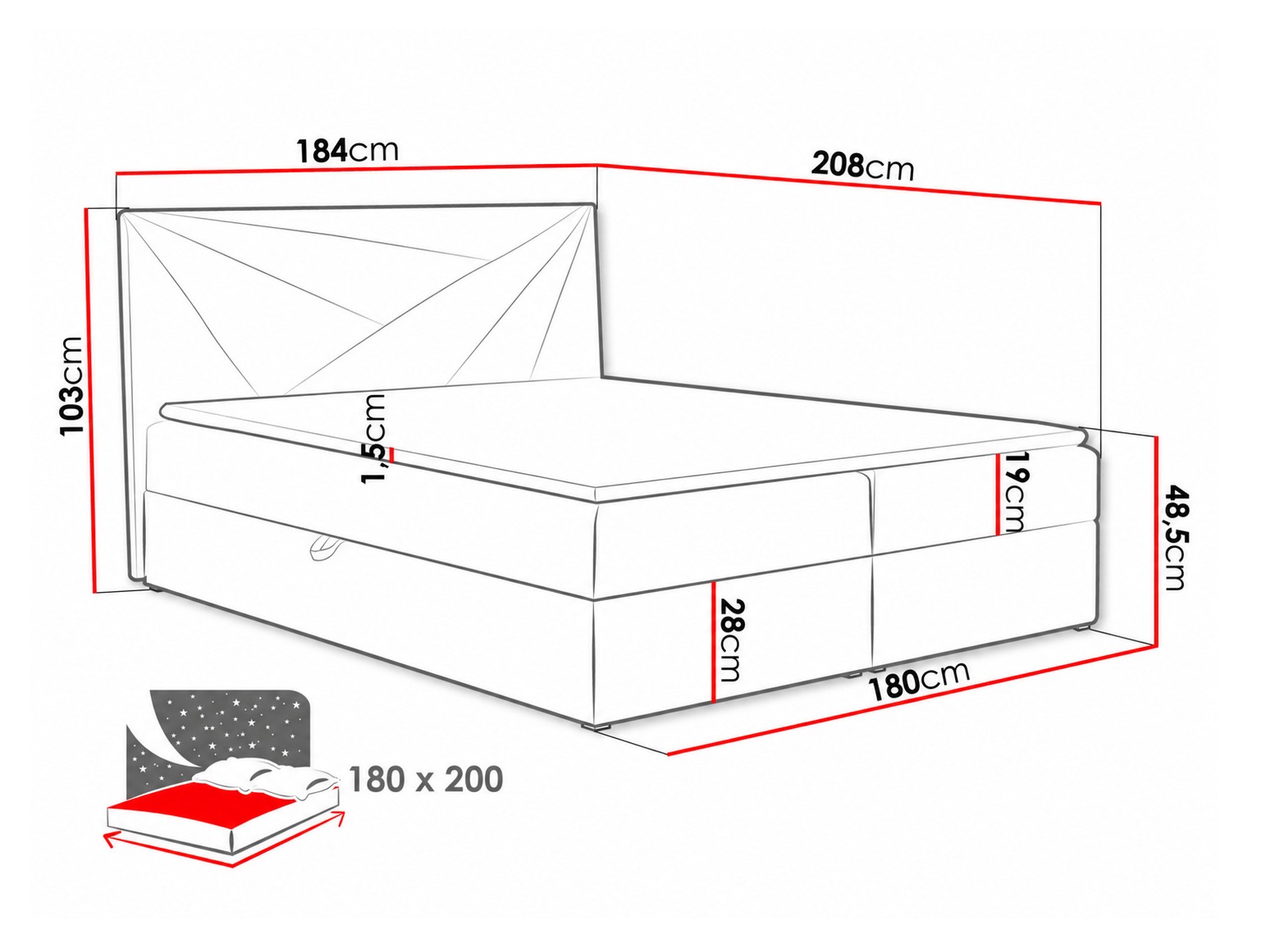 Letto continentale Pons II (Kronos 09)