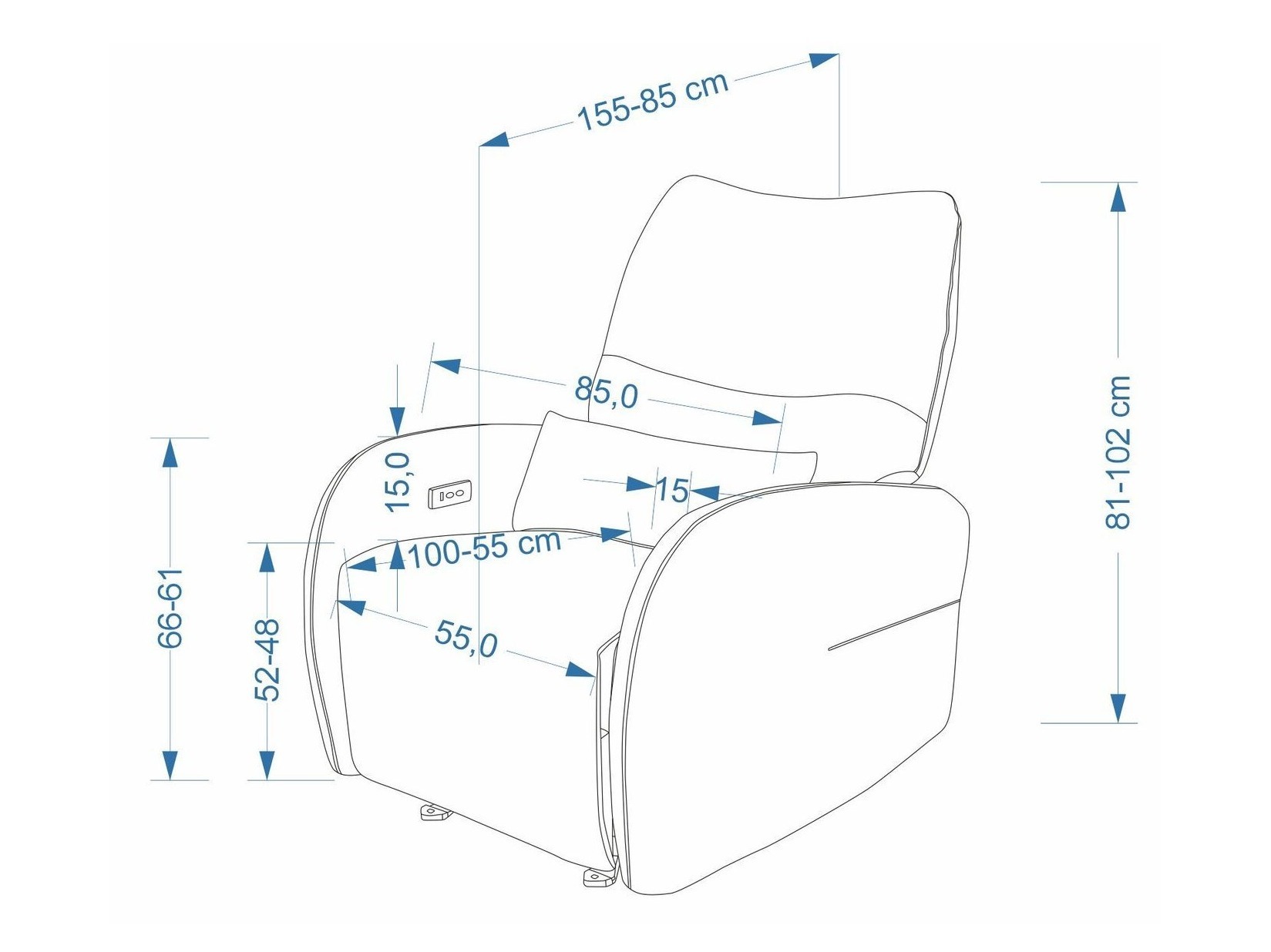 Poltrona regolabile Houston 2226 (Maloy 11)