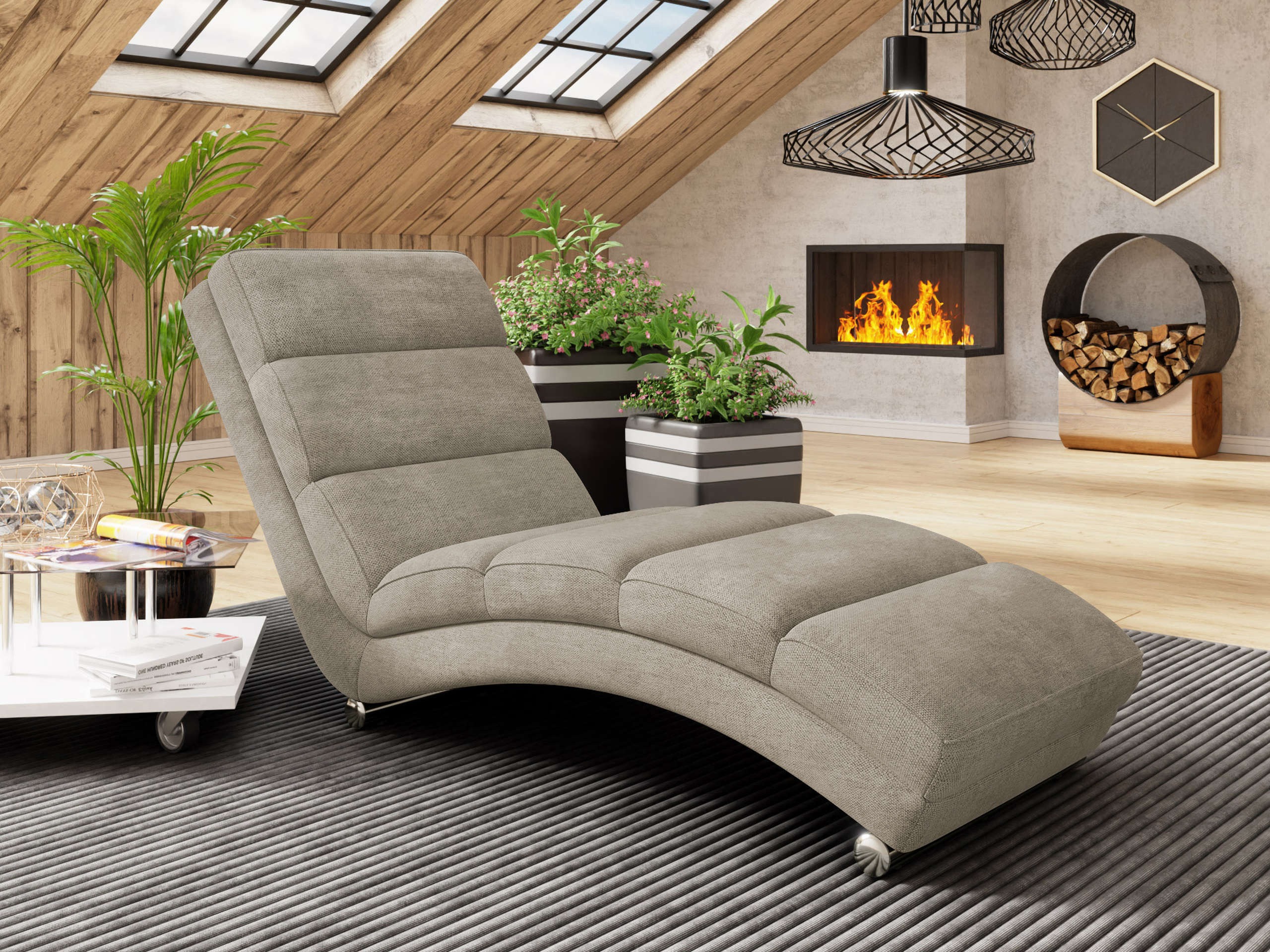 Chaise longue Comfivo Pirum (Spirit Taupe)