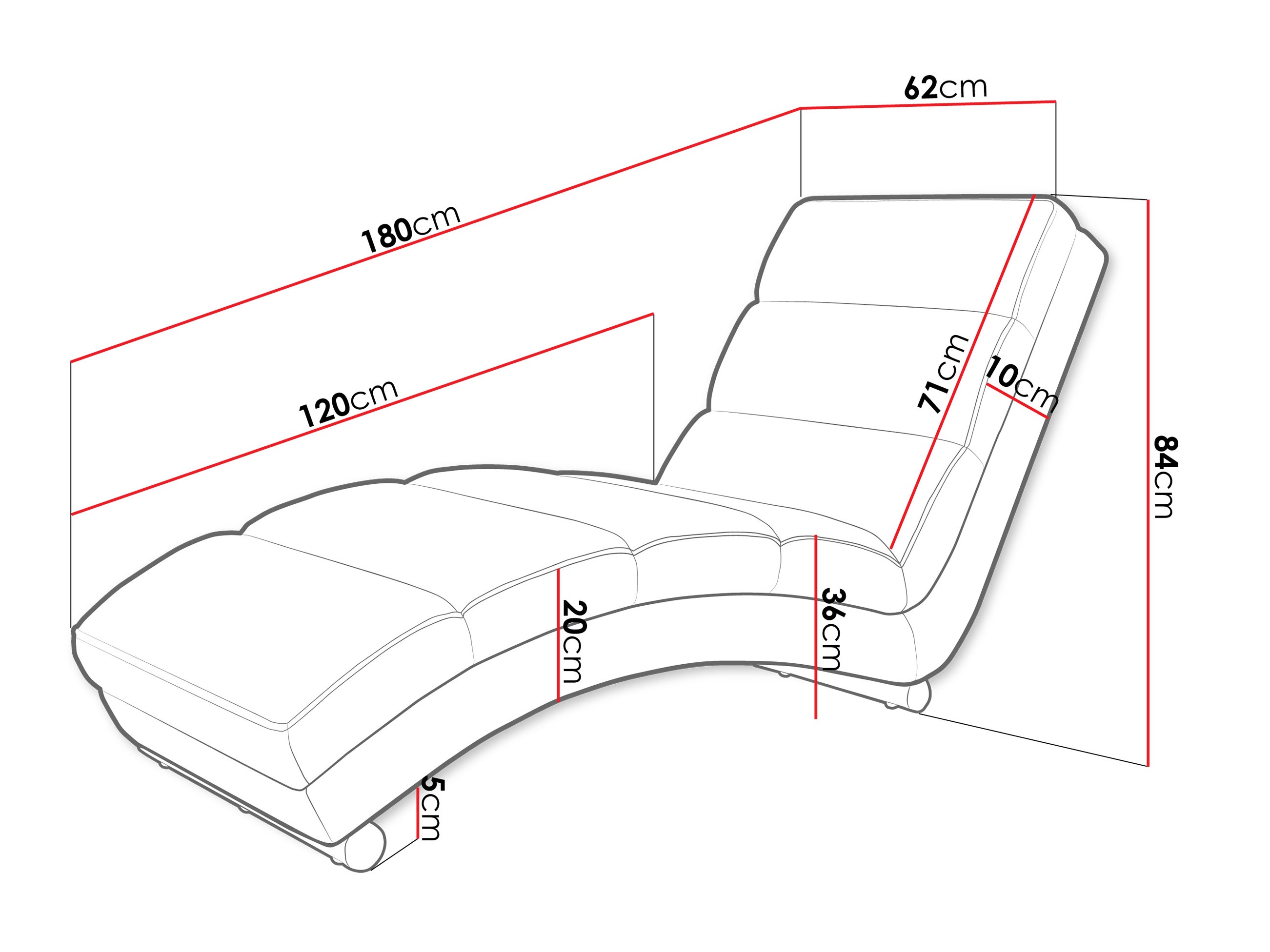 Chaise longue Comfivo Pirum (Spirit Taupe)