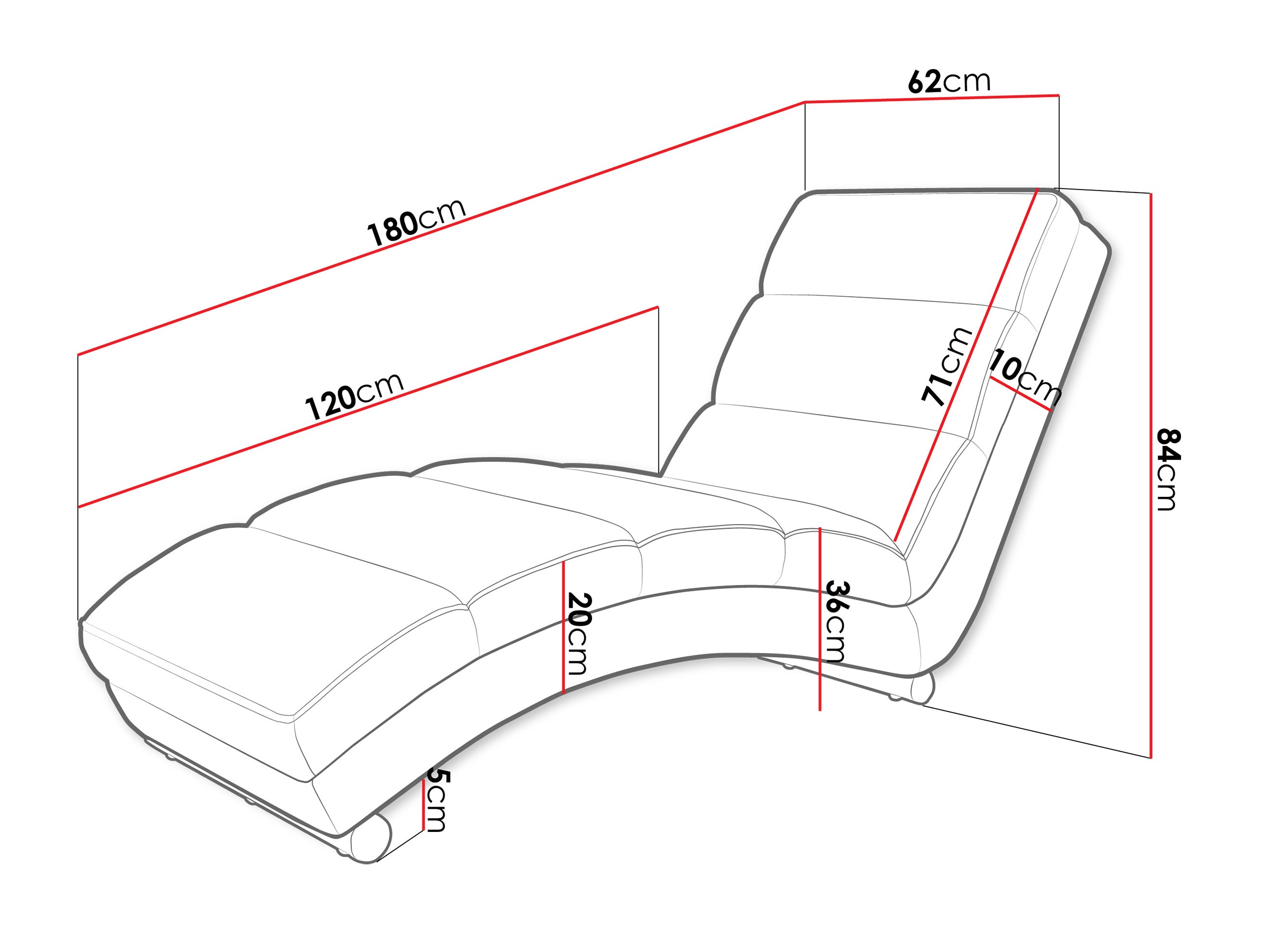 Chaise longue Comfivo Pirum (Spirit White)