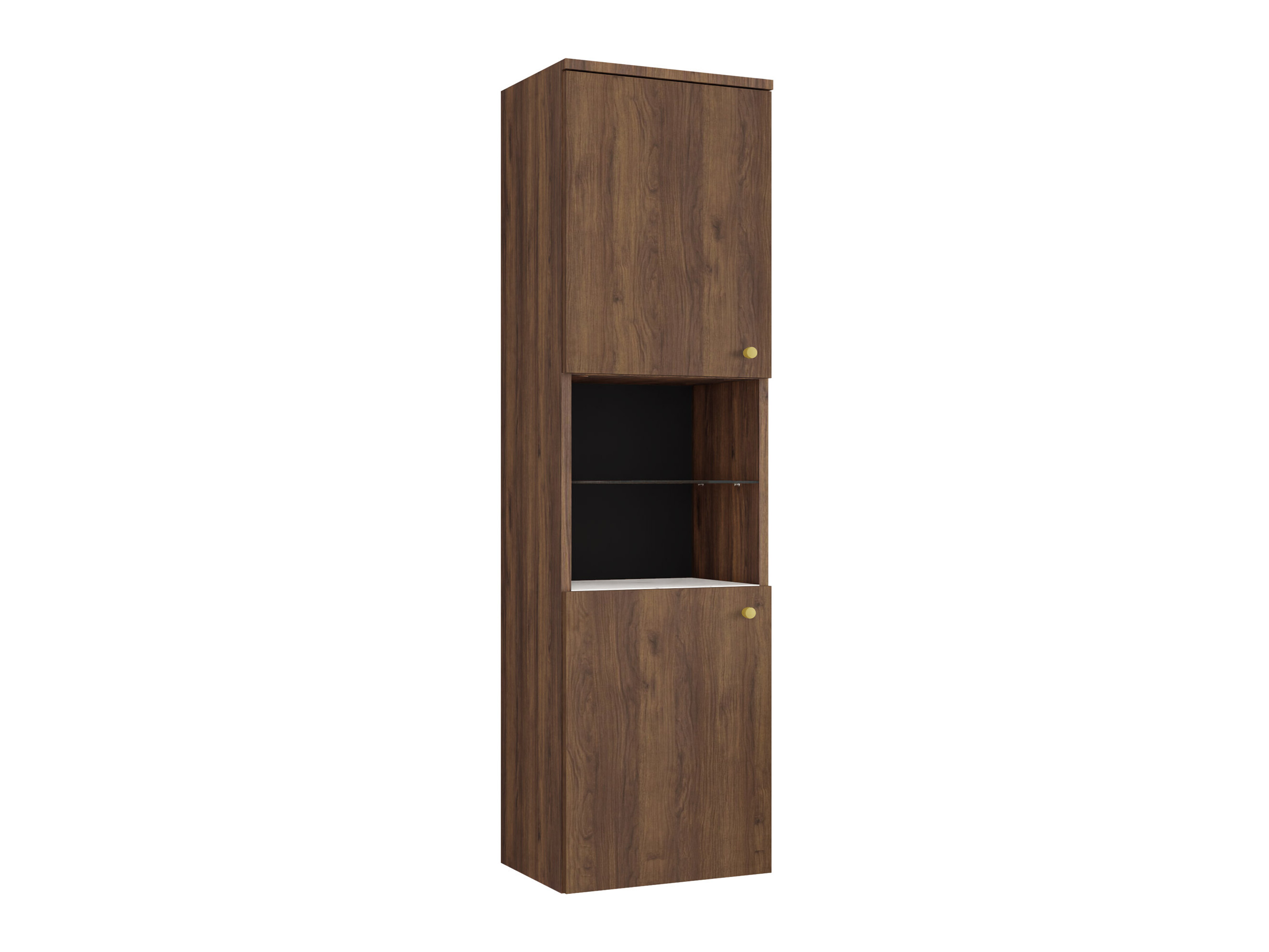 Mobiletto del bagno Salus (Noce + Marmo bianco)